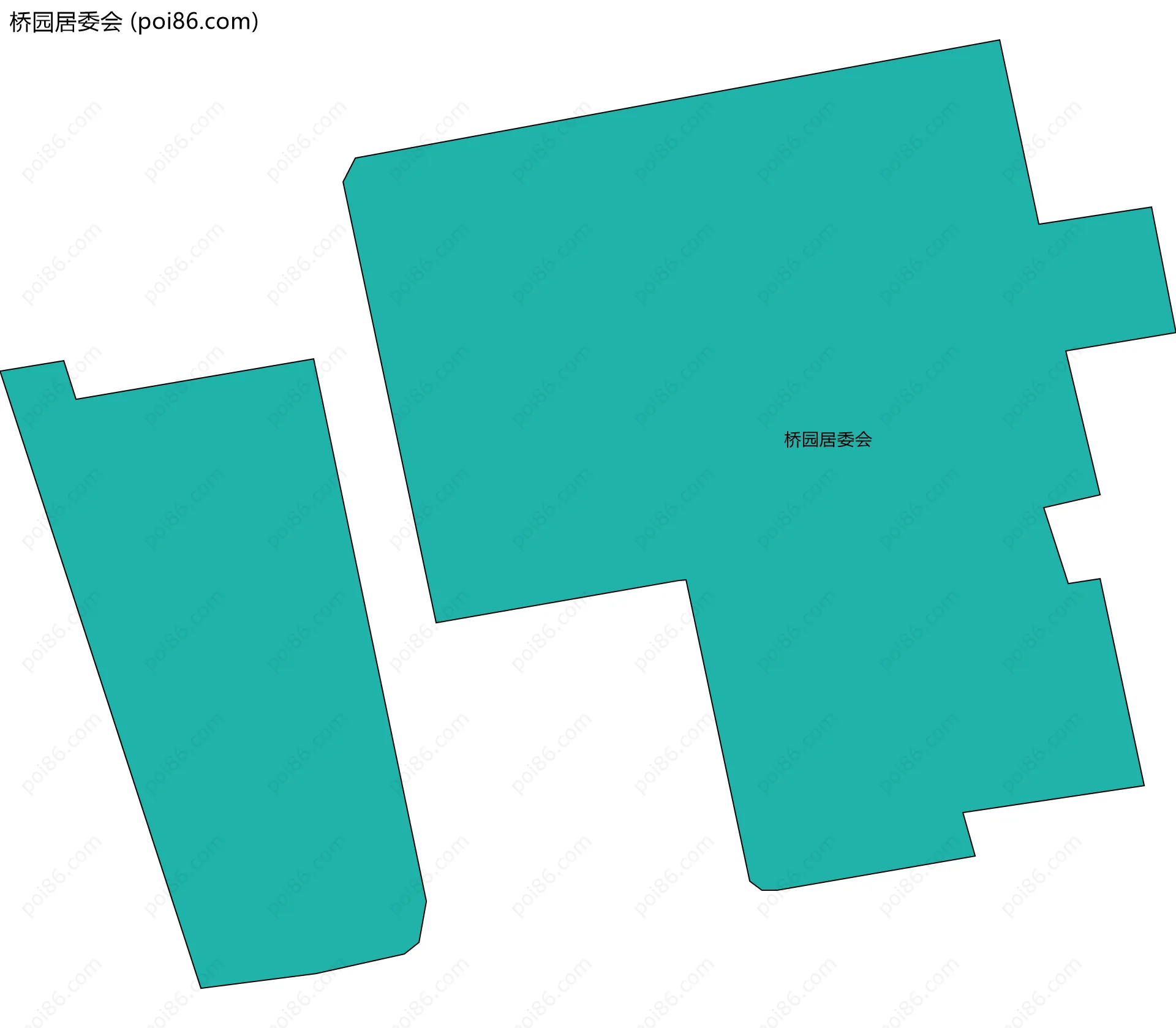 桥园居委会边界地图
