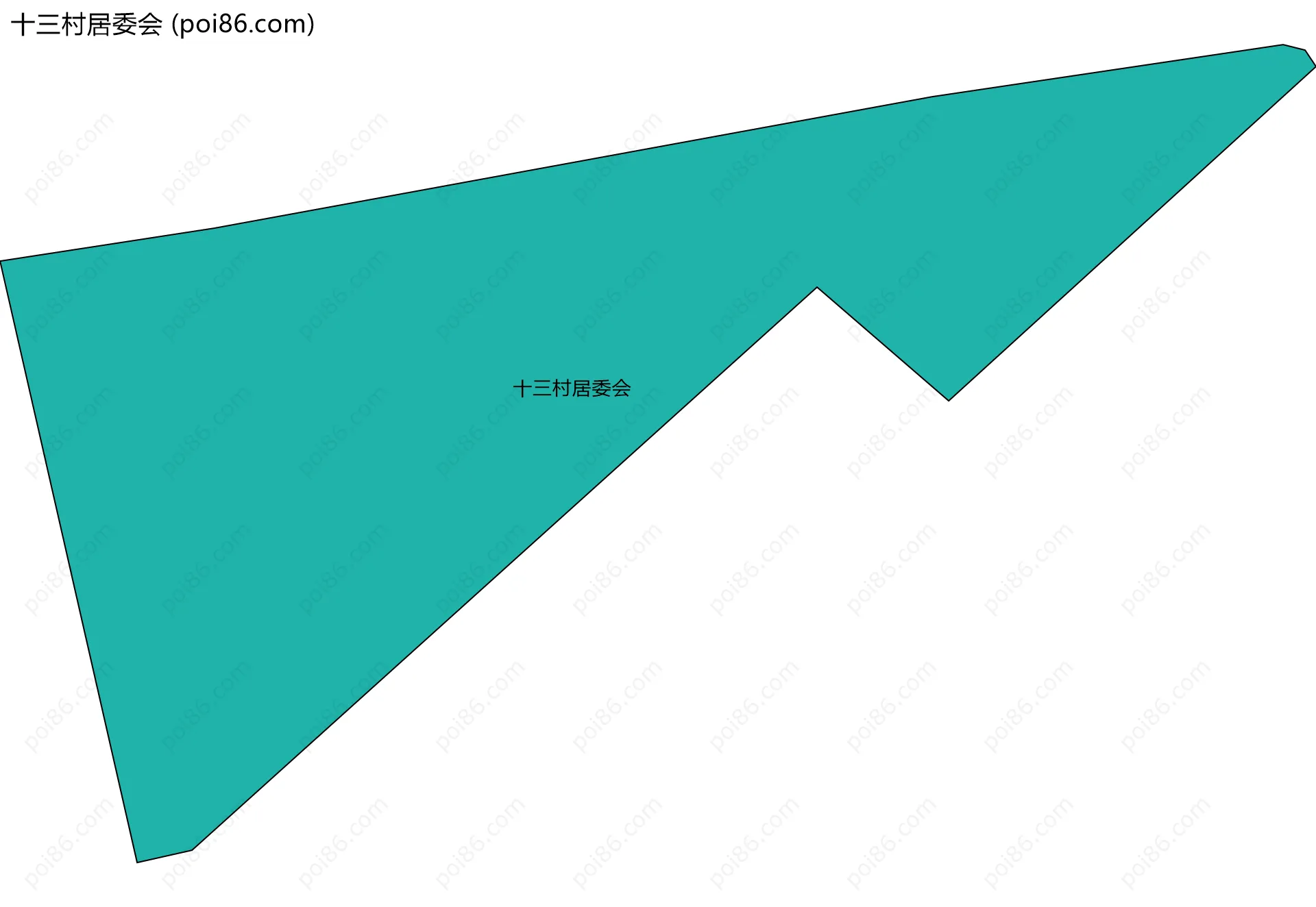 十三村居委会边界地图