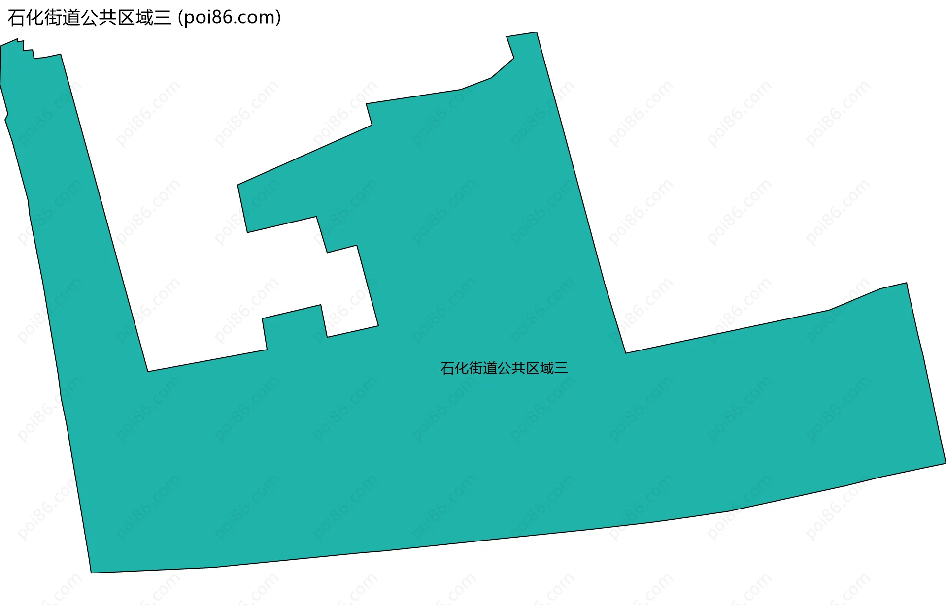 石化街道公共区域三边界地图