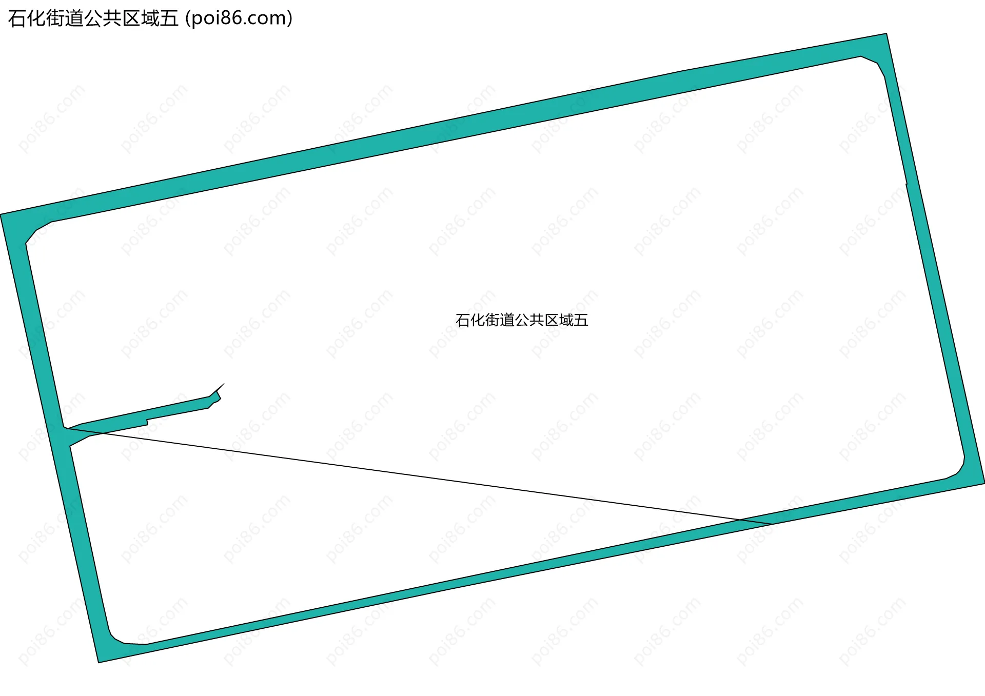 石化街道公共区域五边界地图