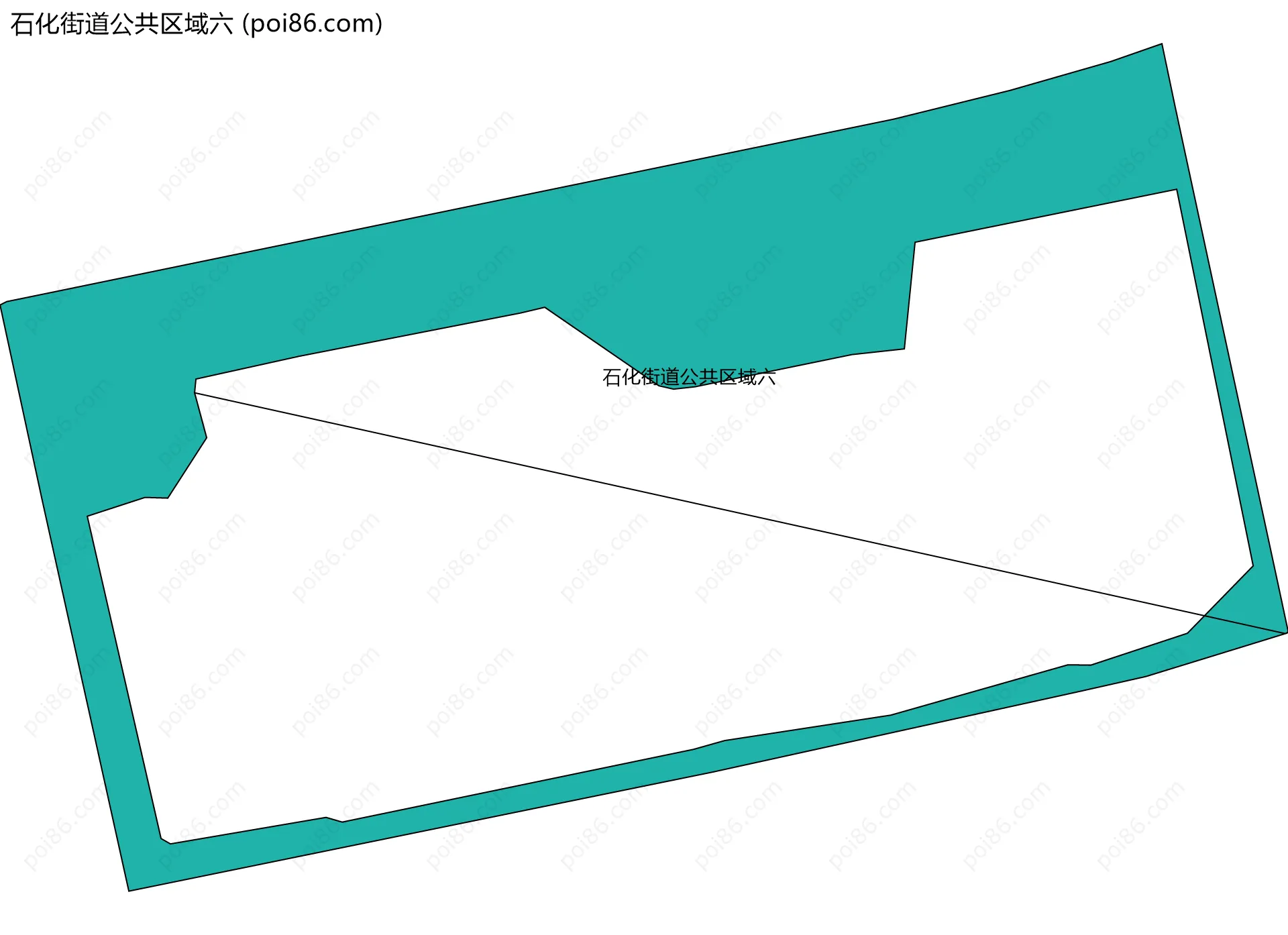 石化街道公共区域六边界地图