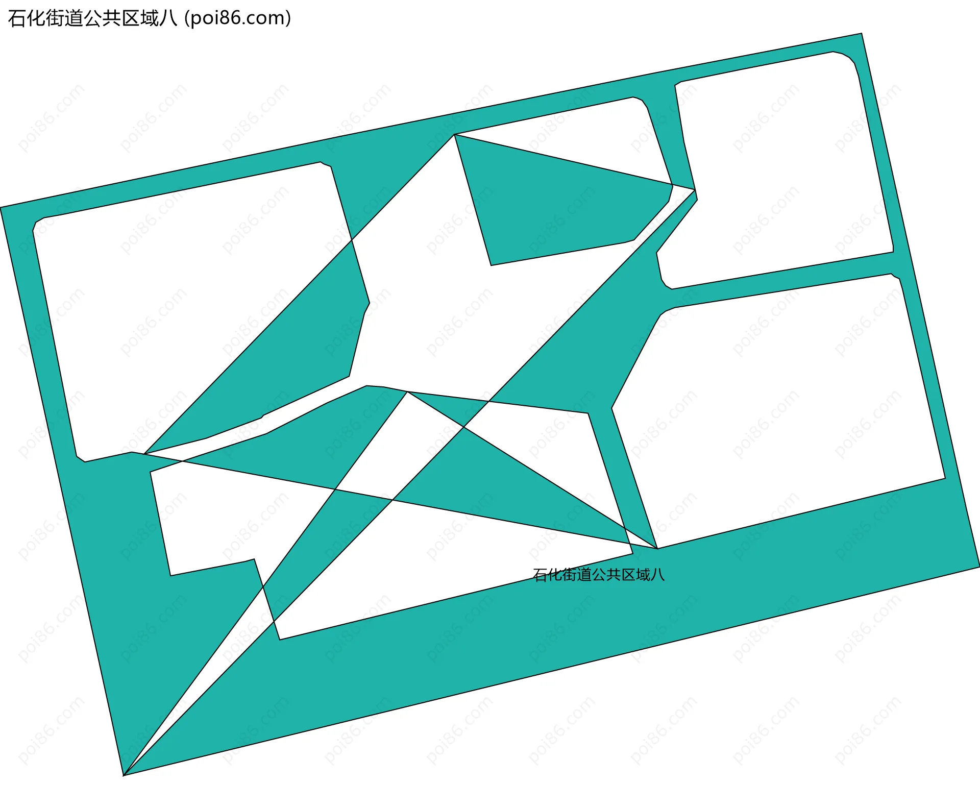 石化街道公共区域八边界地图