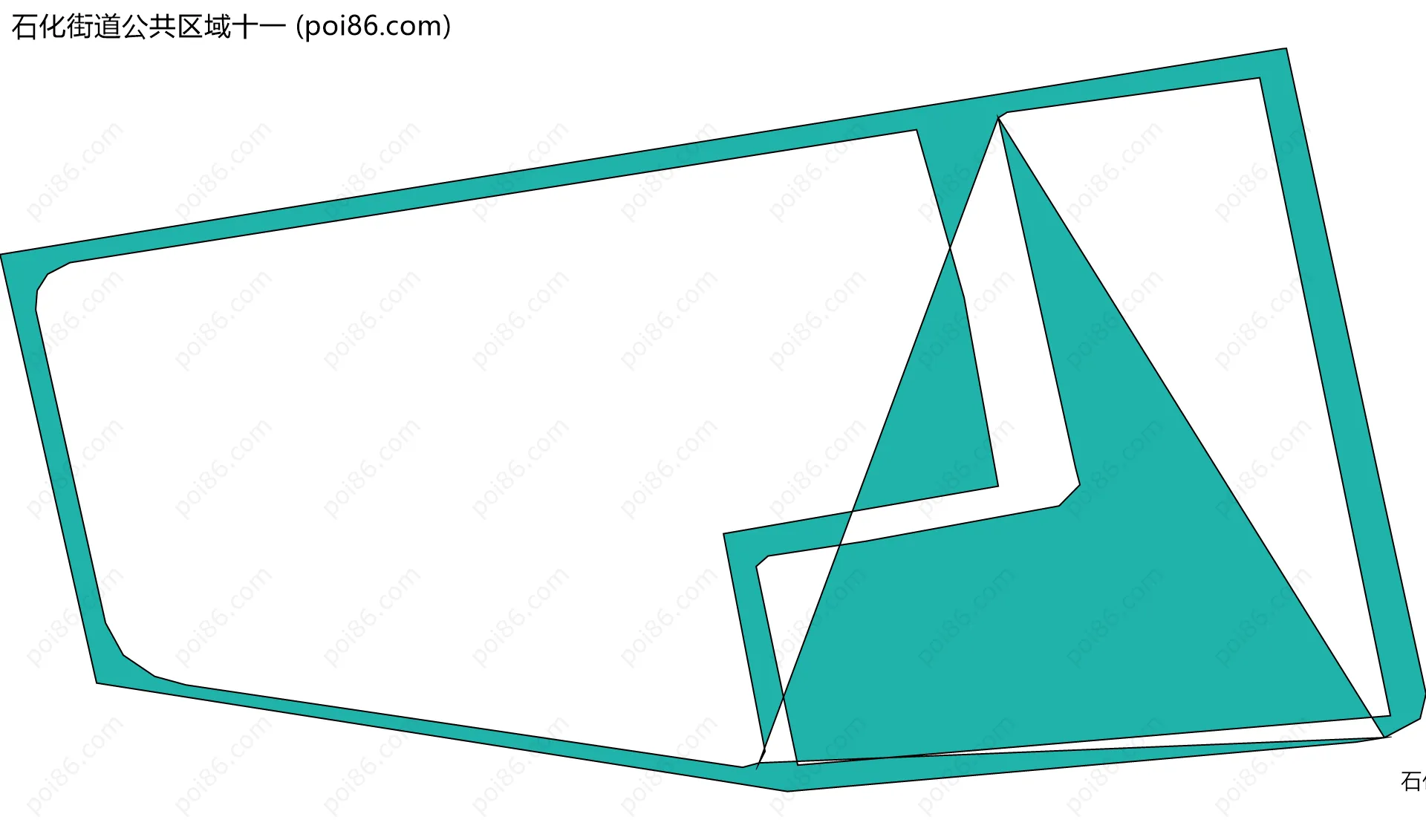 石化街道公共区域十一边界地图