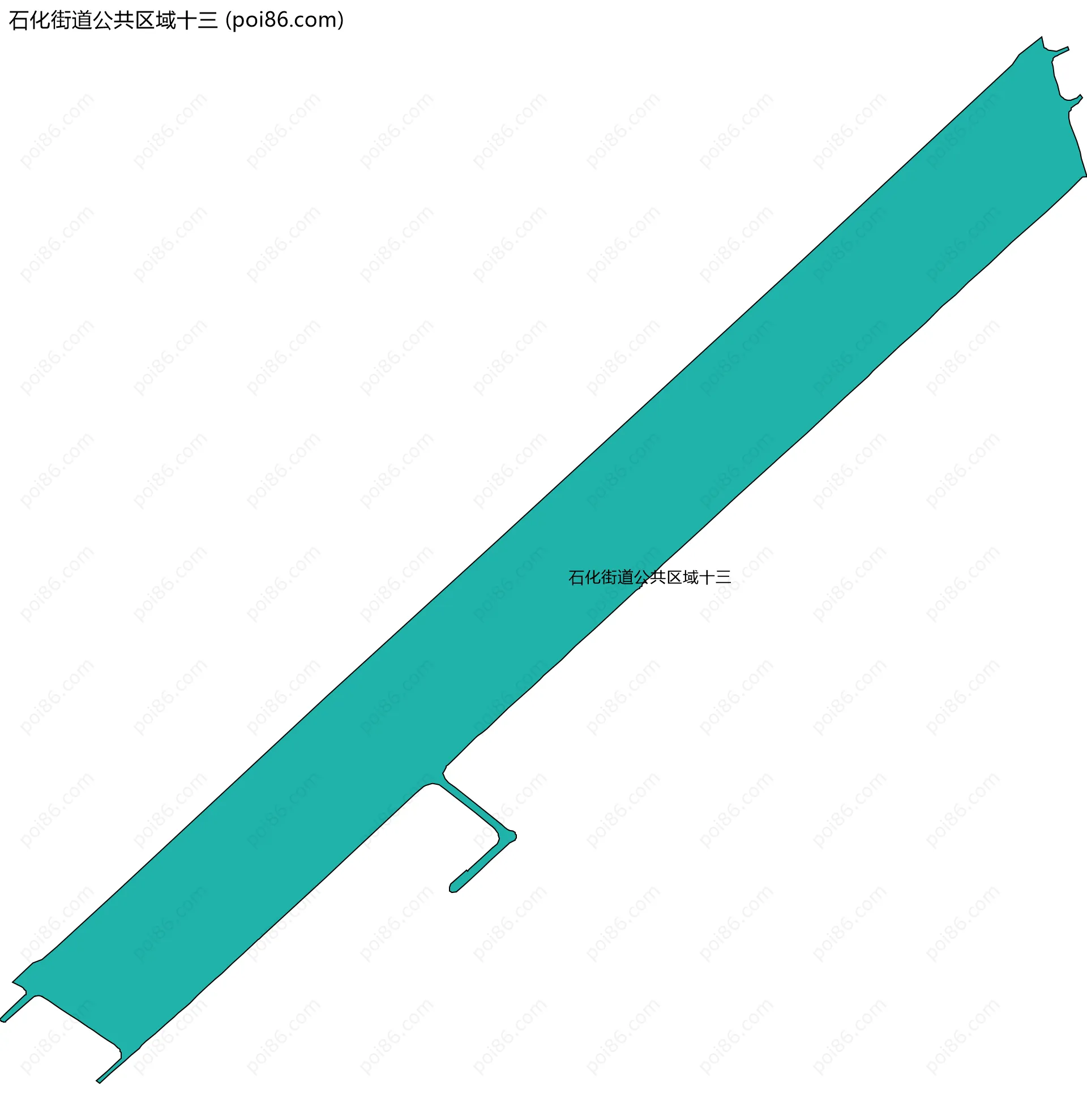 石化街道公共区域十三边界地图