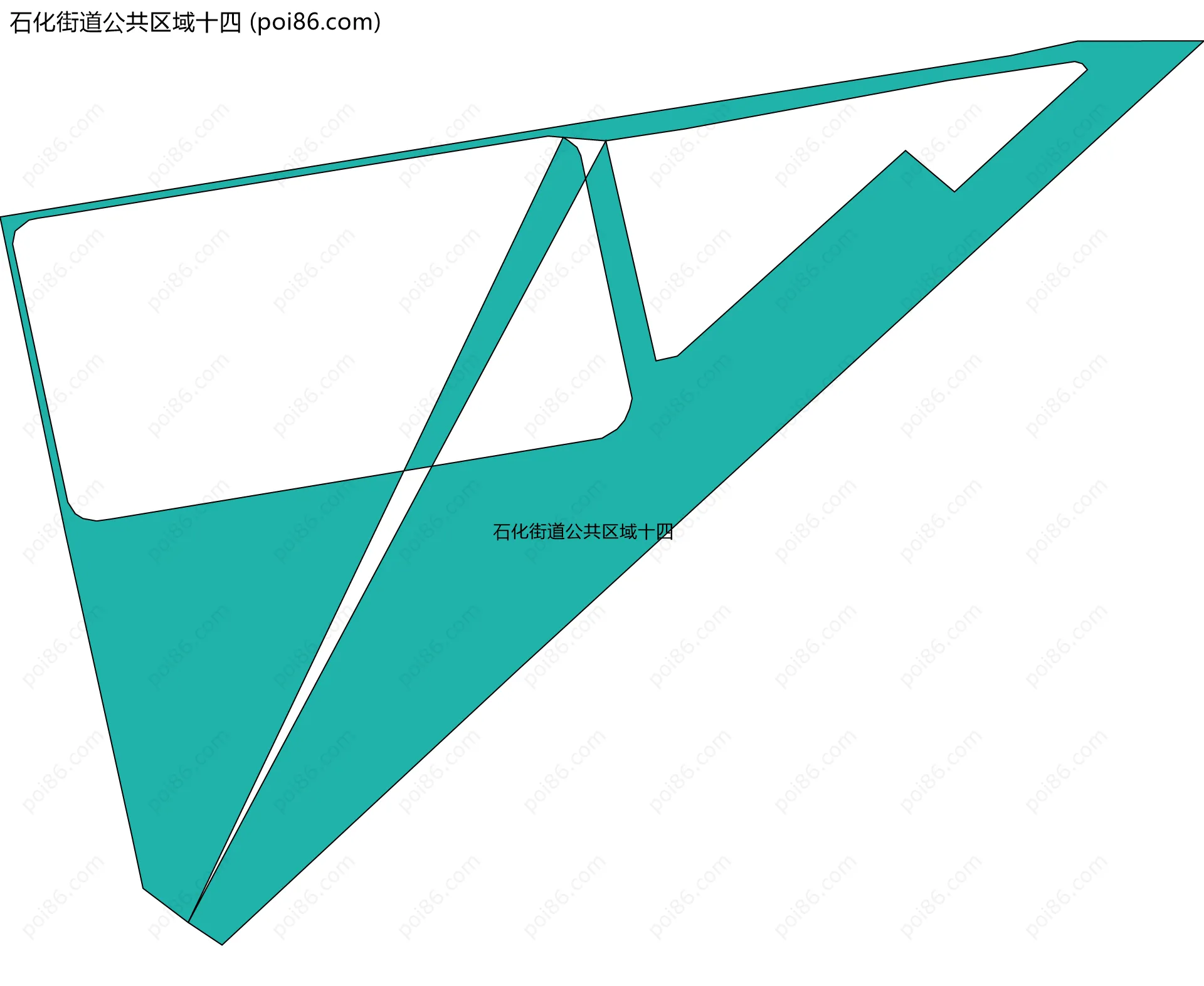 石化街道公共区域十四边界地图