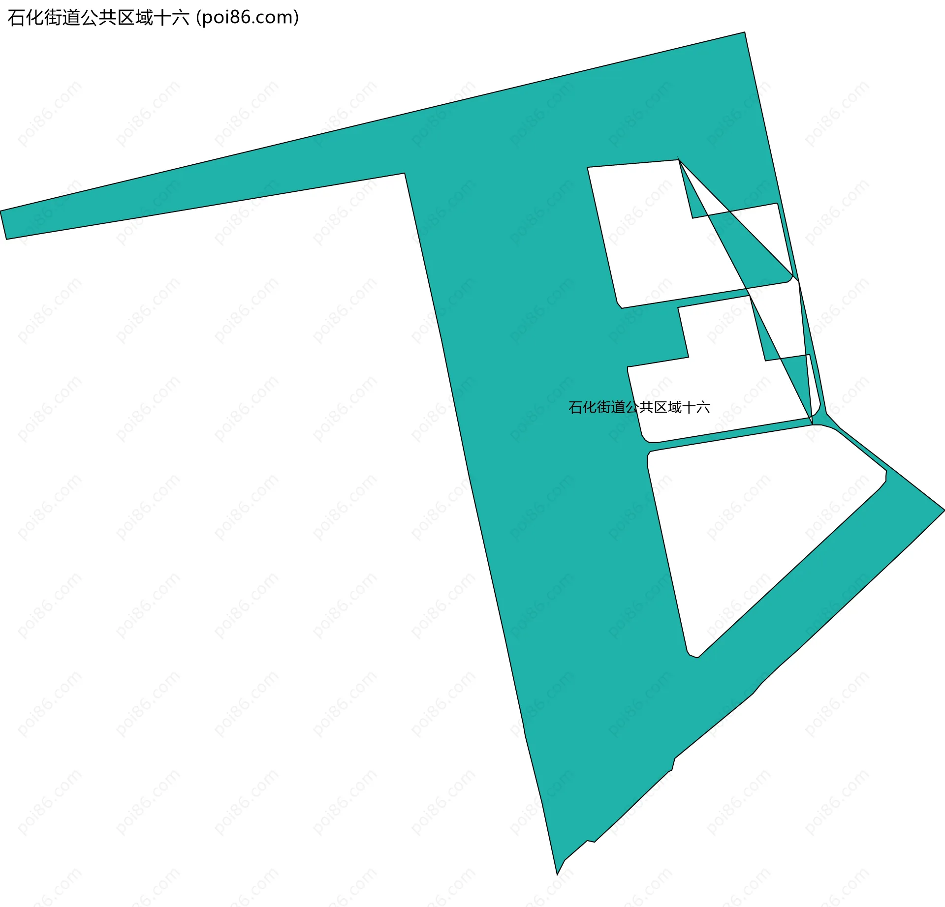 石化街道公共区域十六边界地图