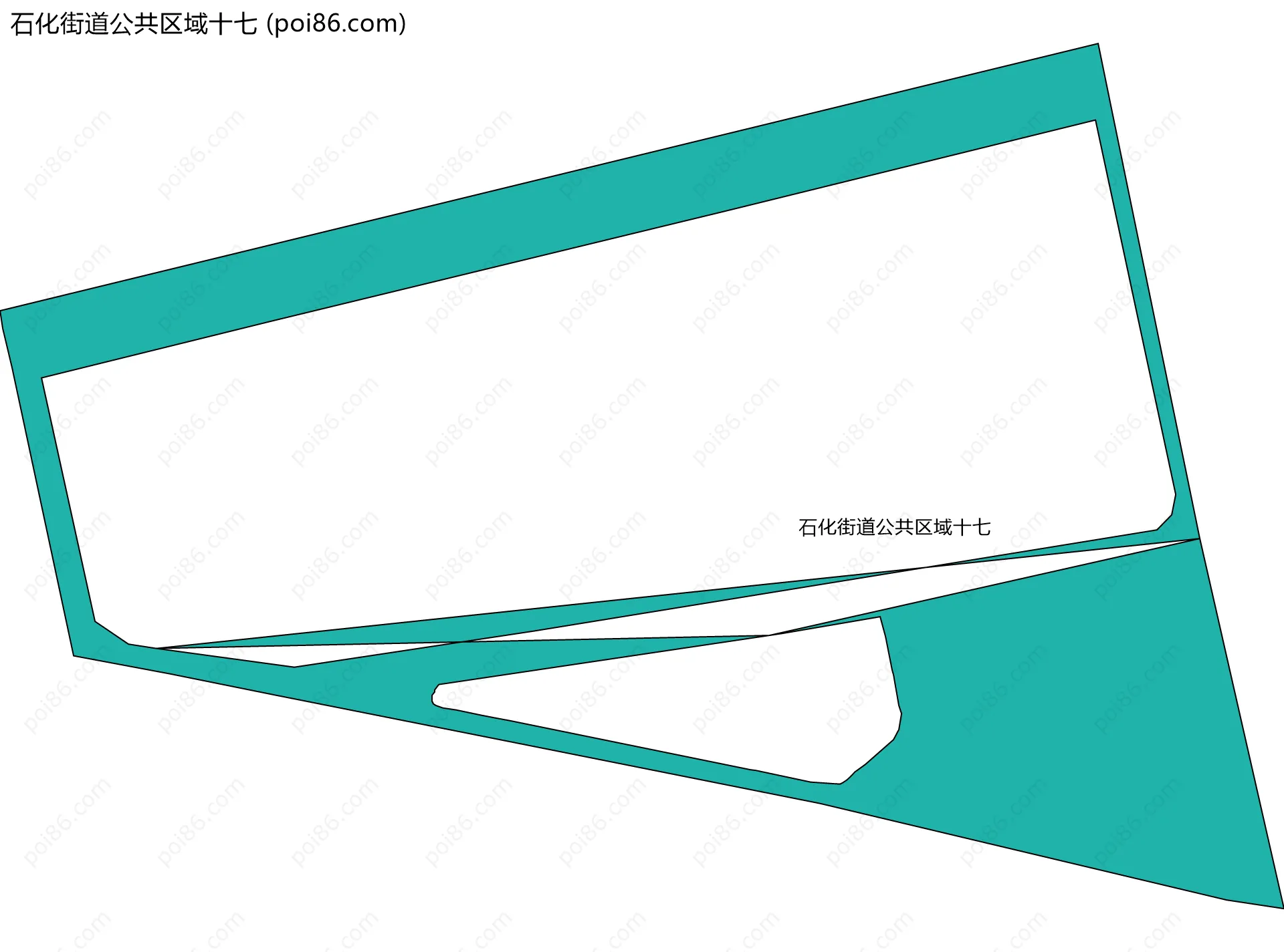 石化街道公共区域十七边界地图
