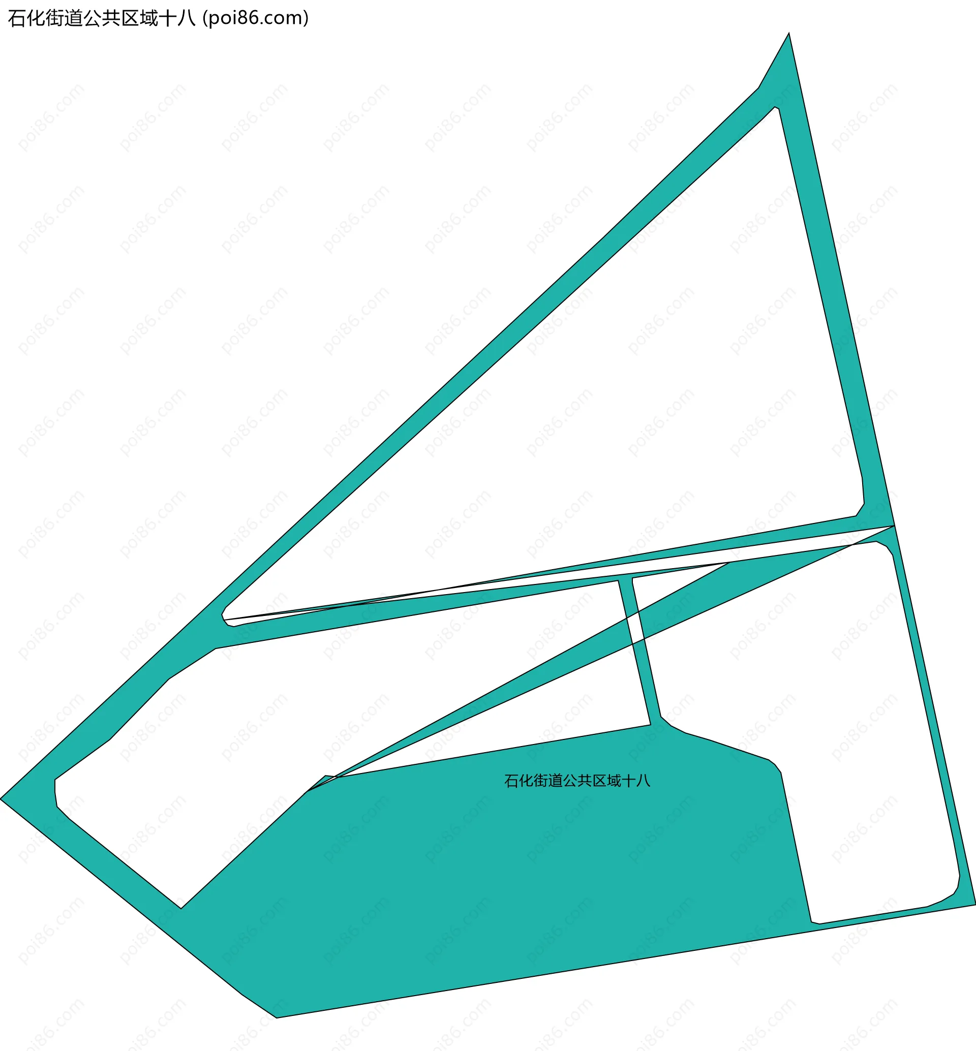 石化街道公共区域十八边界地图