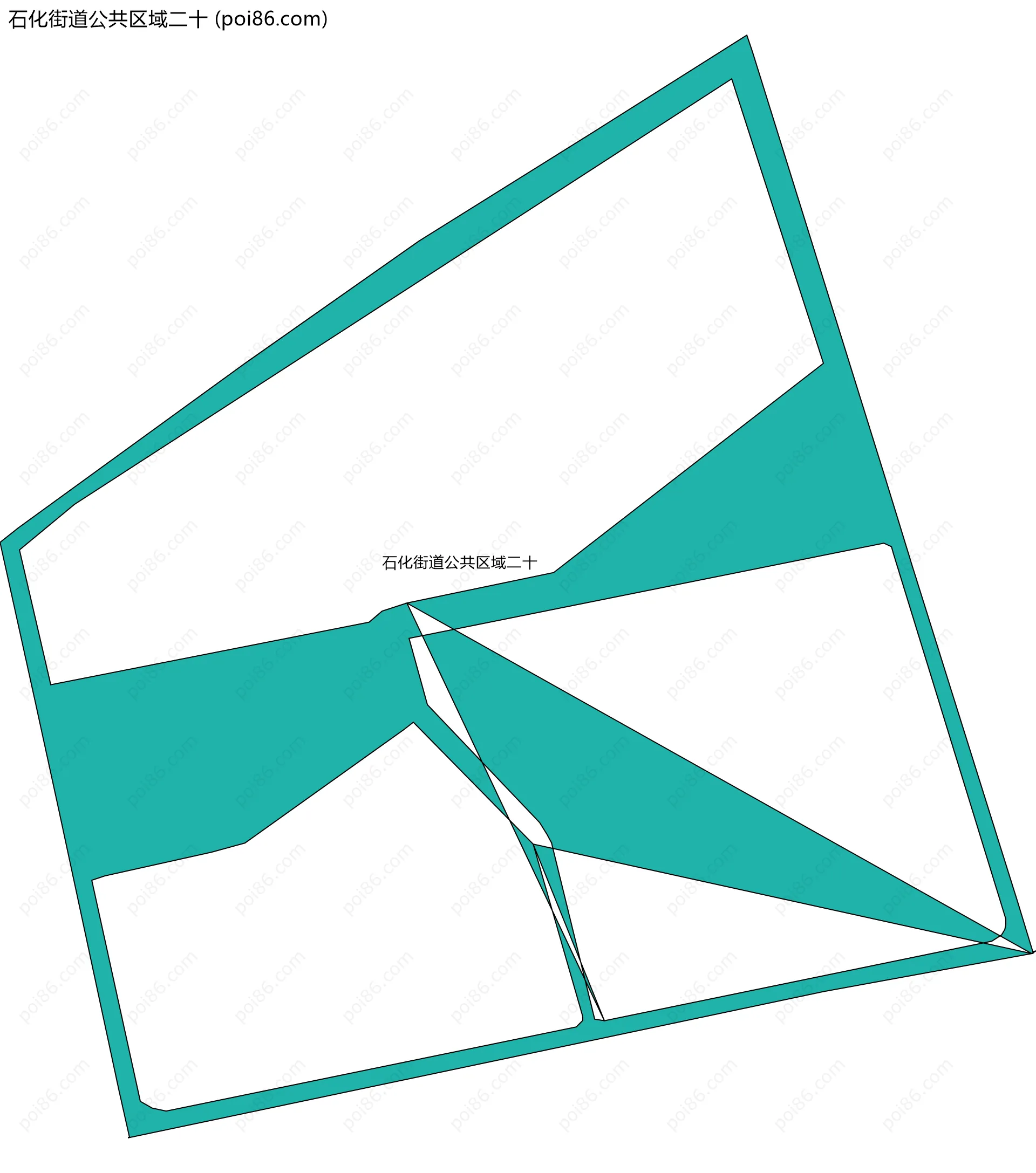 石化街道公共区域二十边界地图