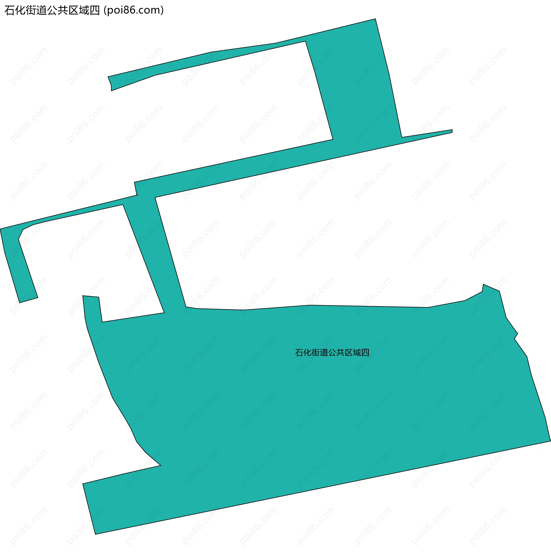 石化街道公共区域四边界地图
