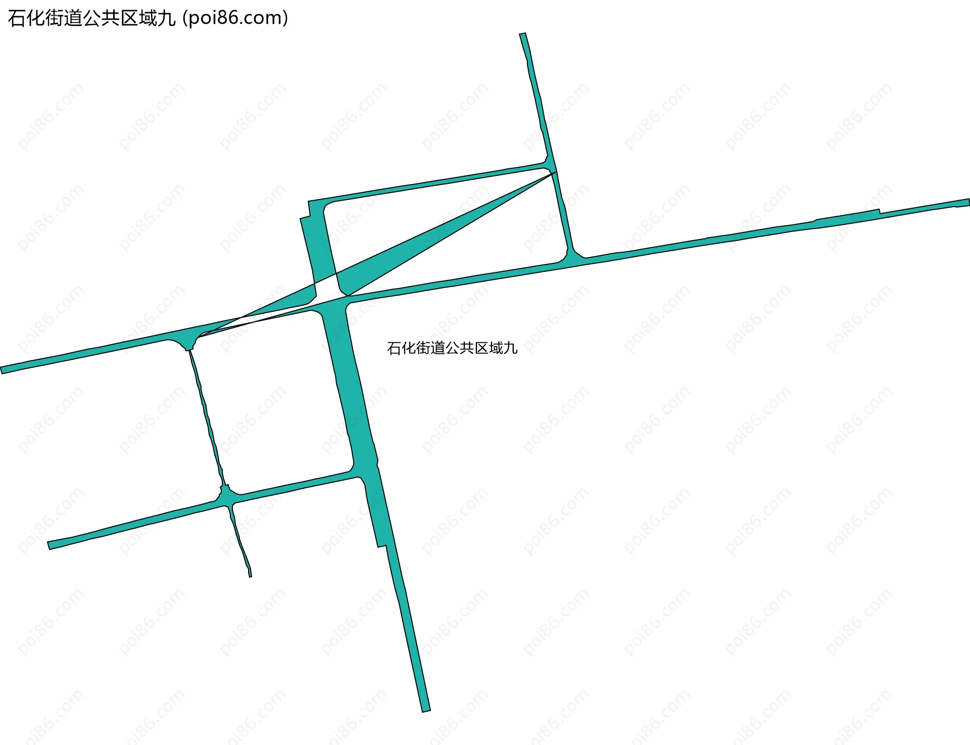 石化街道公共区域九边界地图