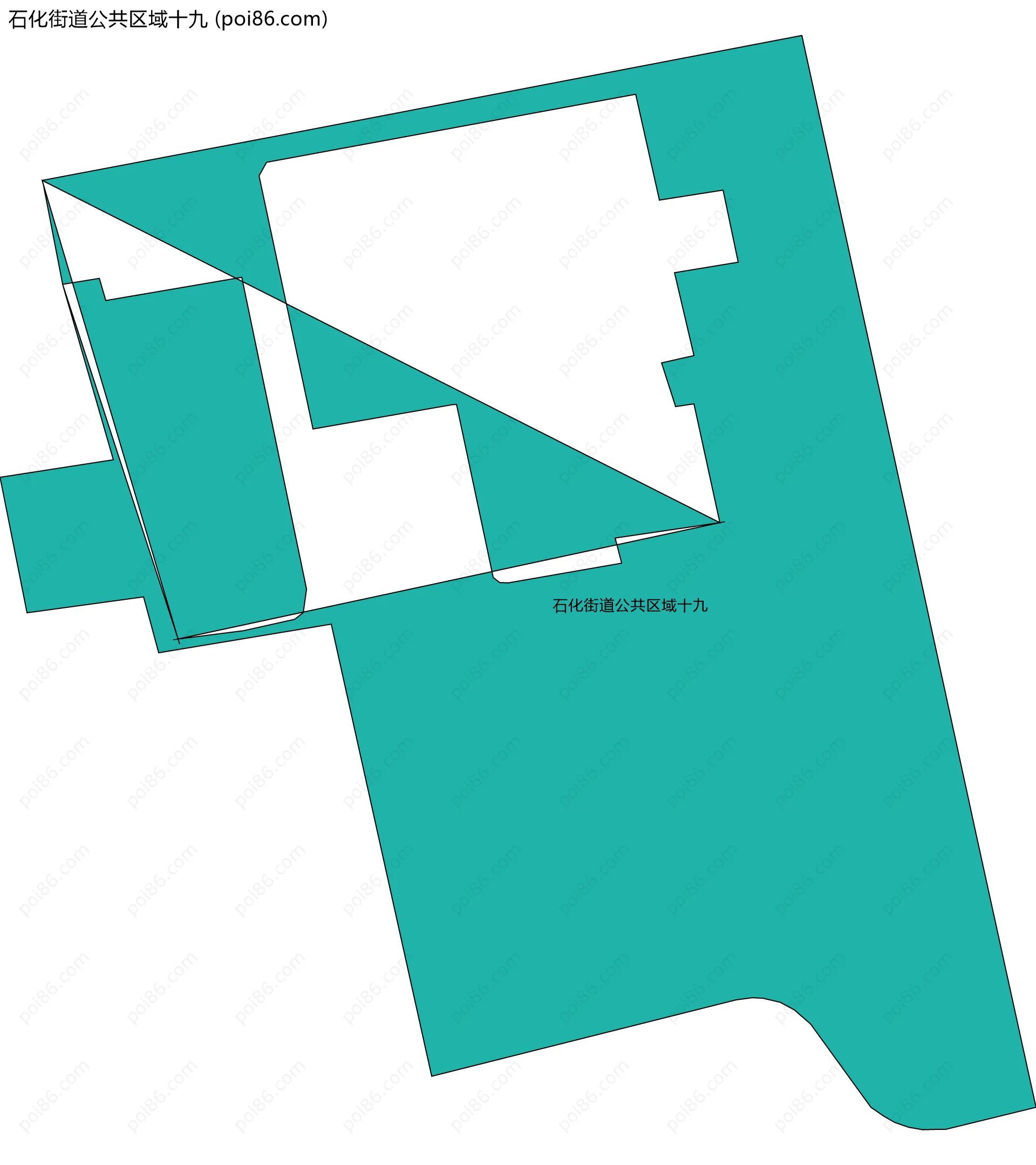 石化街道公共区域十九边界地图