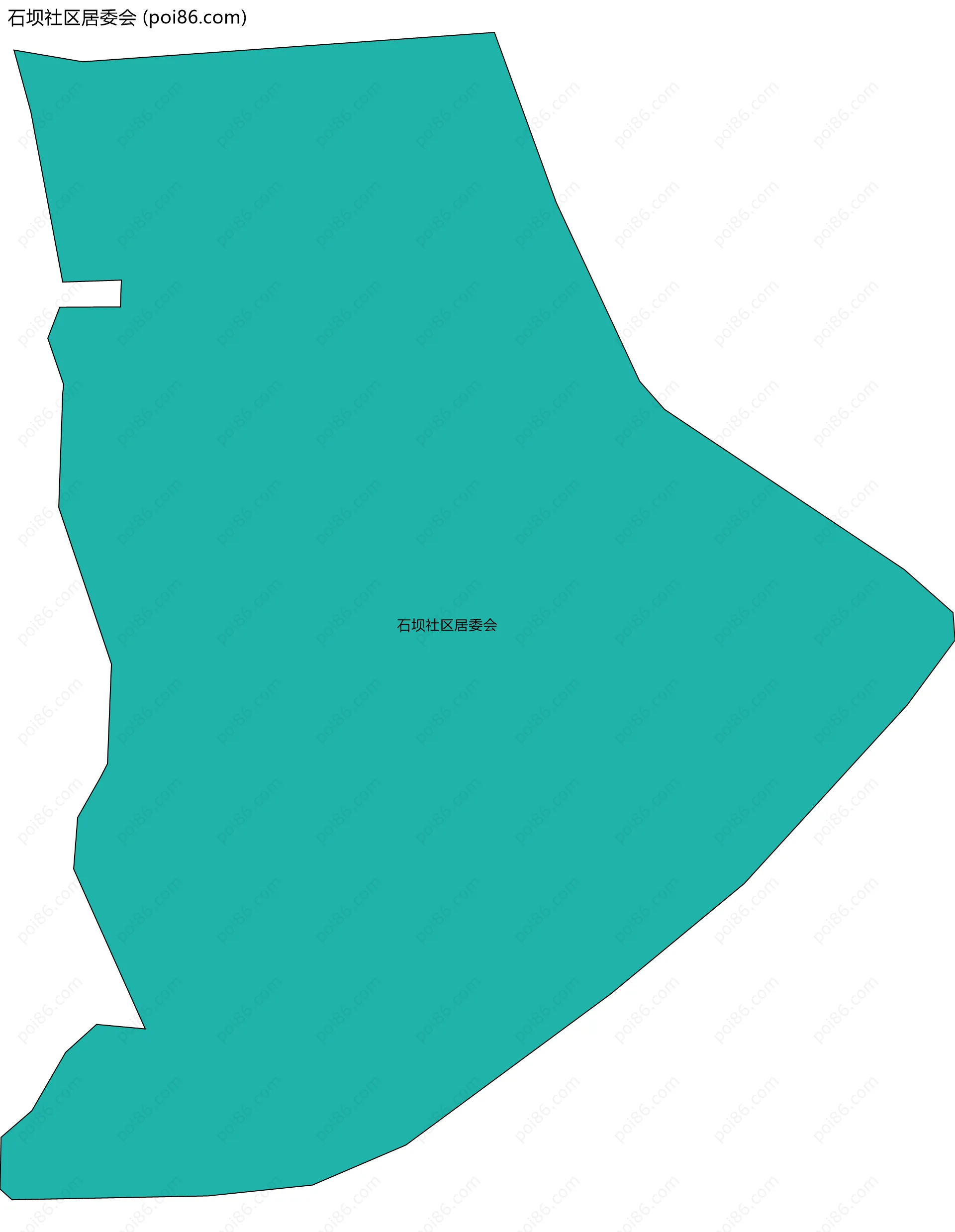 石坝社区居委会边界地图