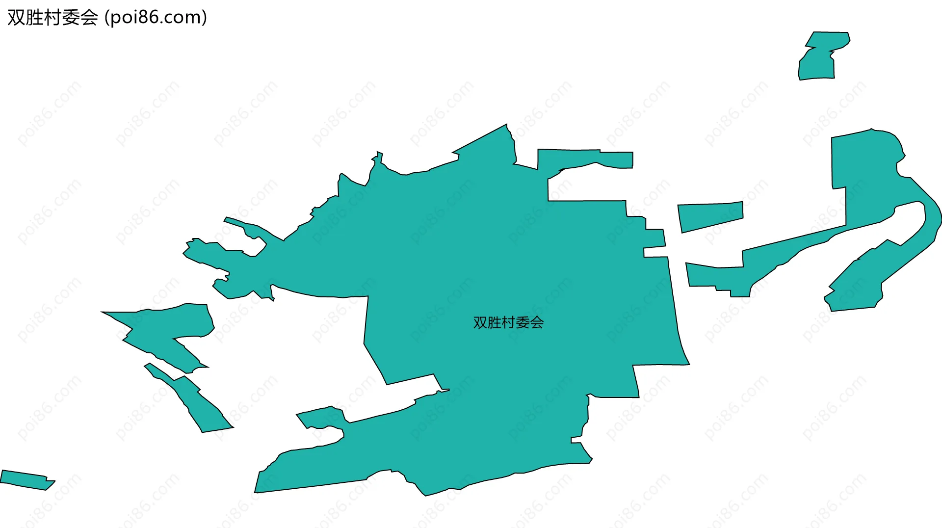 双胜村委会边界地图