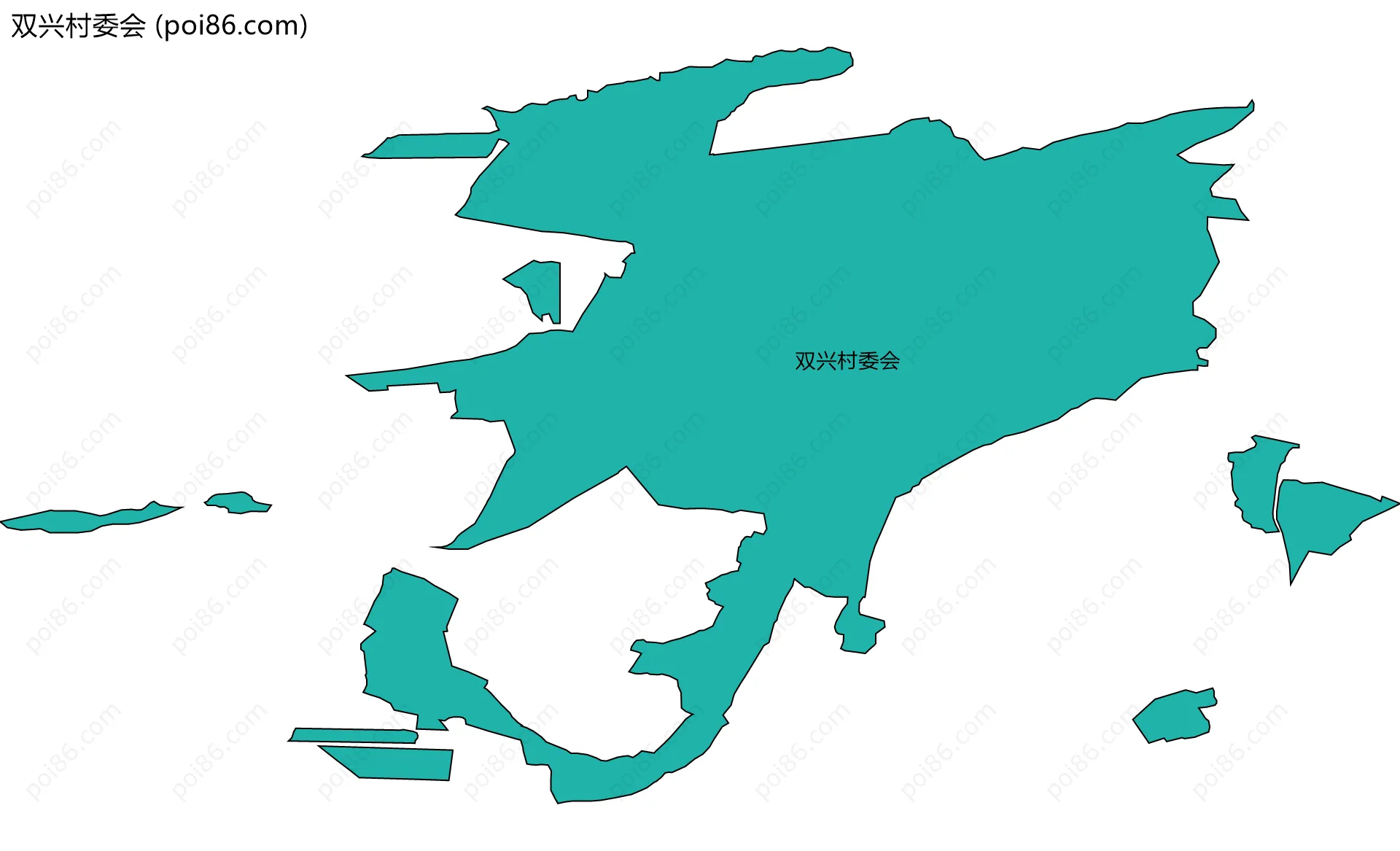双兴村委会边界地图