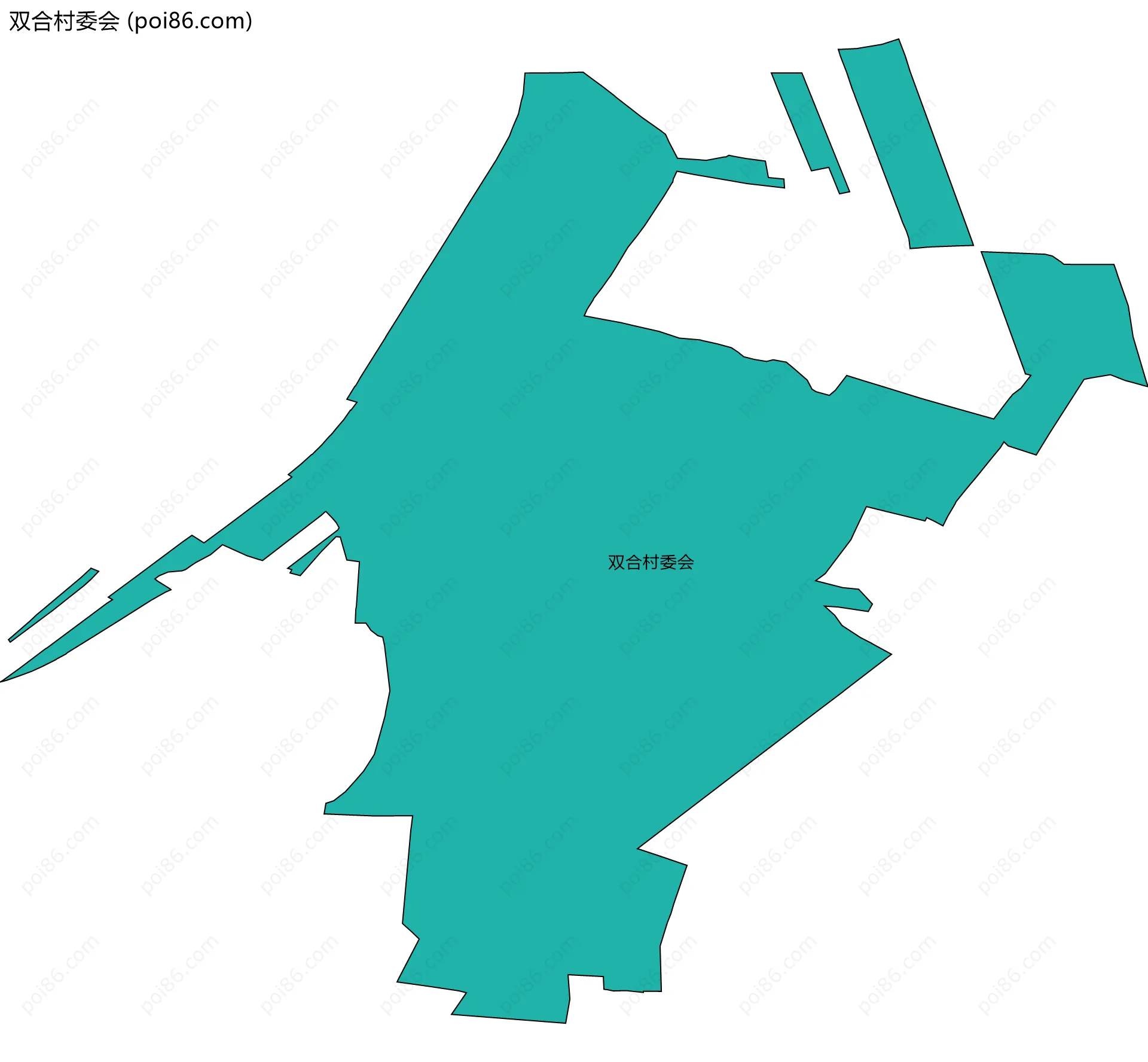 双合村委会边界地图