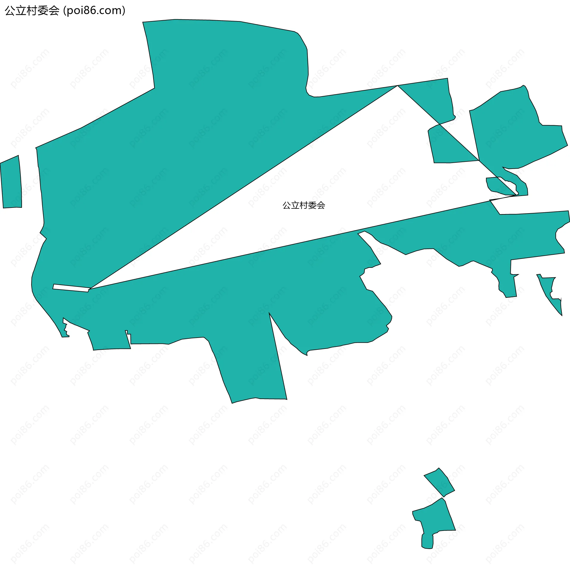 公立村委会边界地图