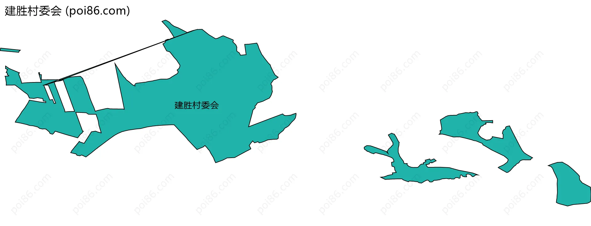 建胜村委会边界地图