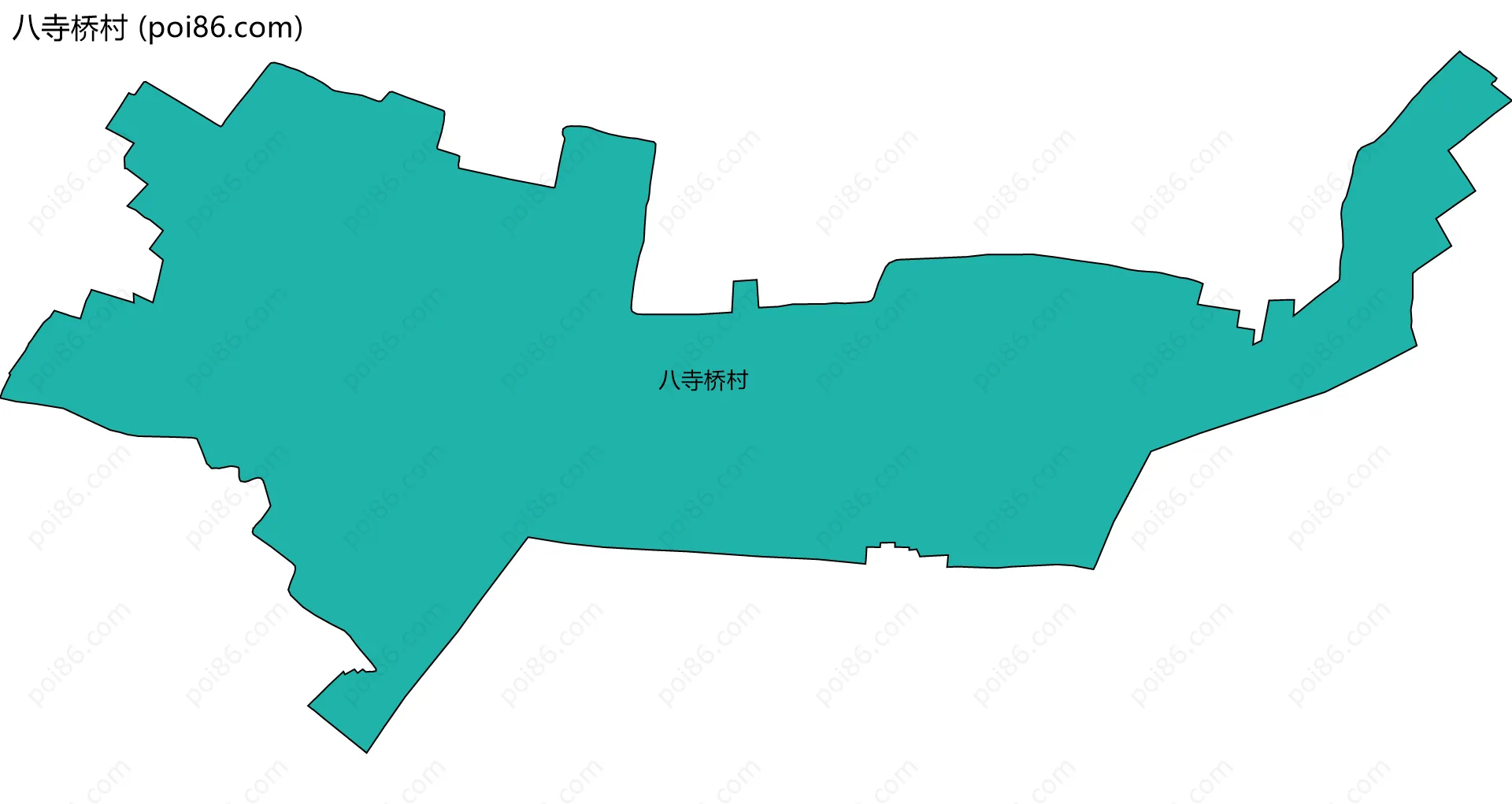 八寺桥村边界地图