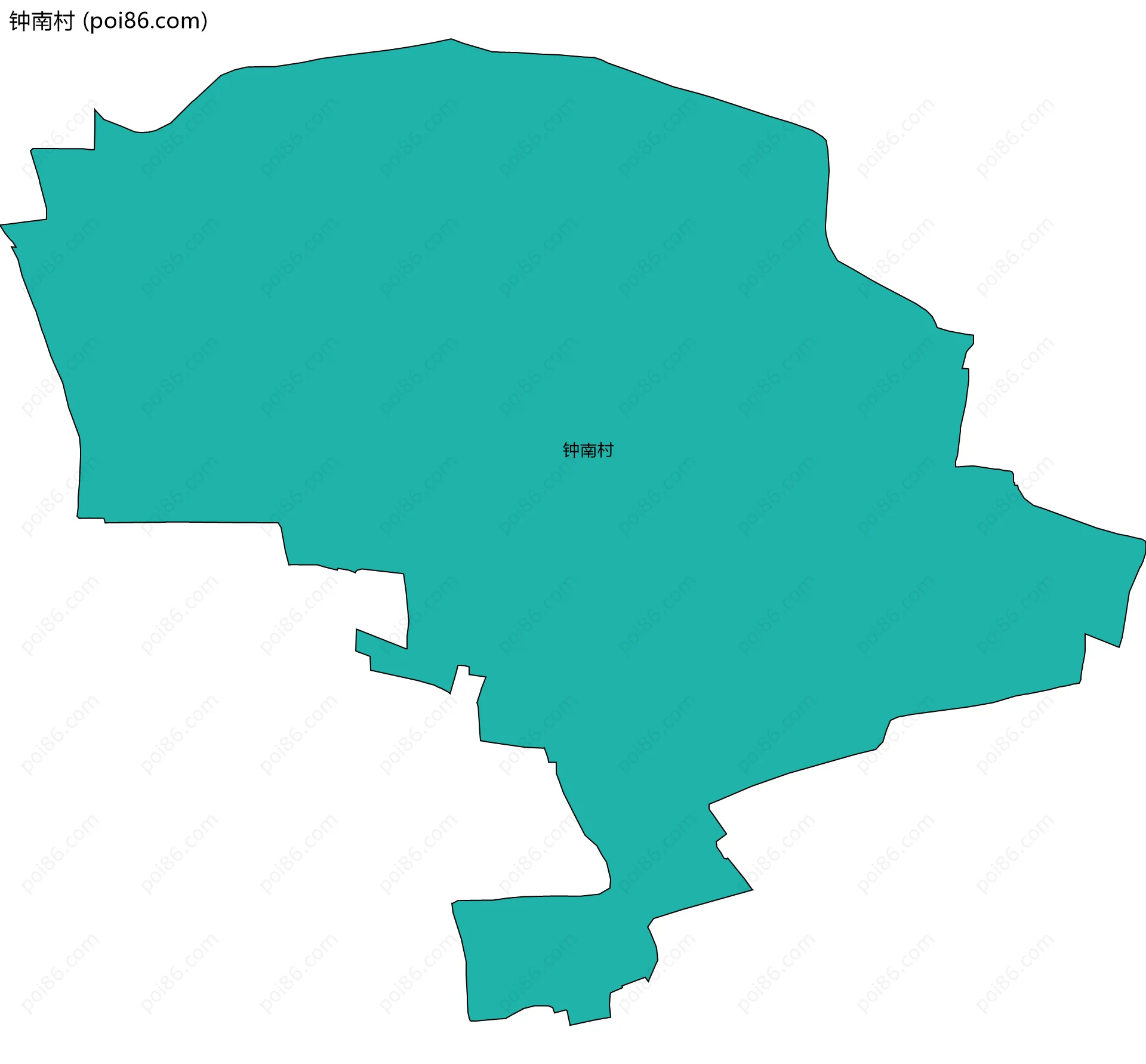 钟南村边界地图