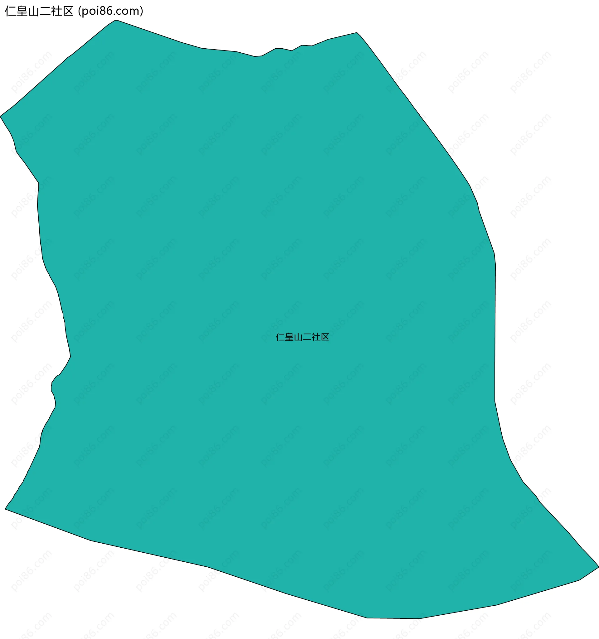 仁皇山二社区边界地图