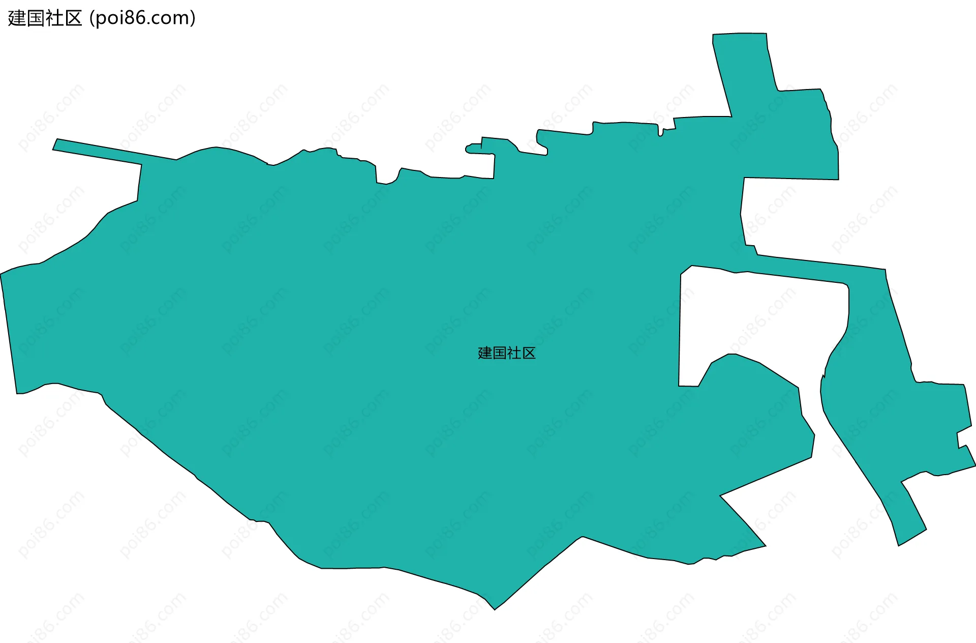 建国社区边界地图