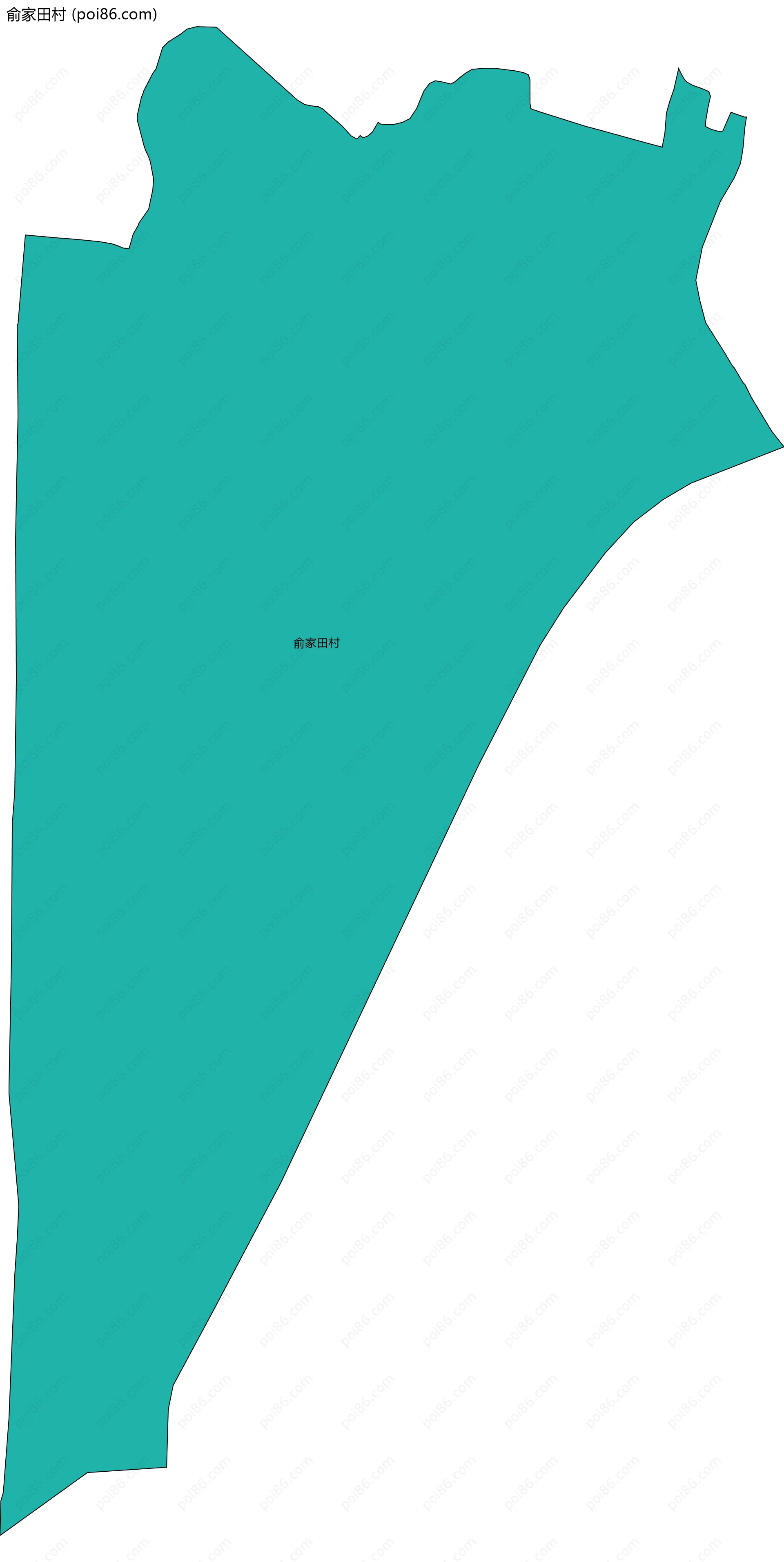 俞家田村边界地图