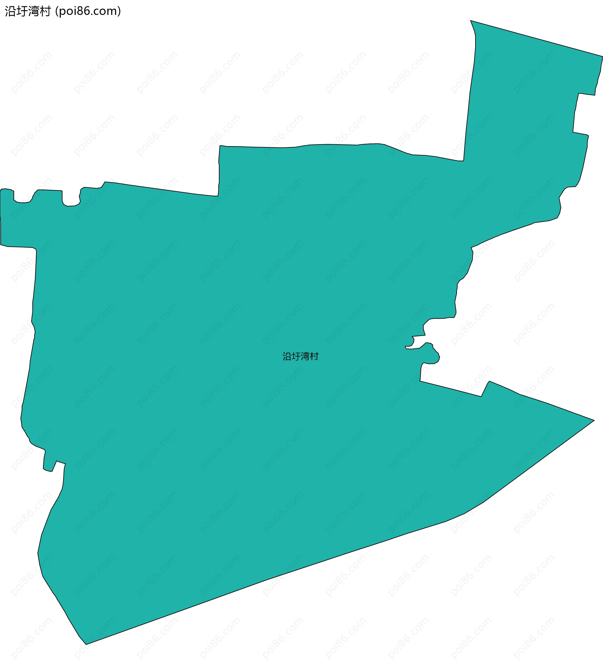 沿圩湾村边界地图