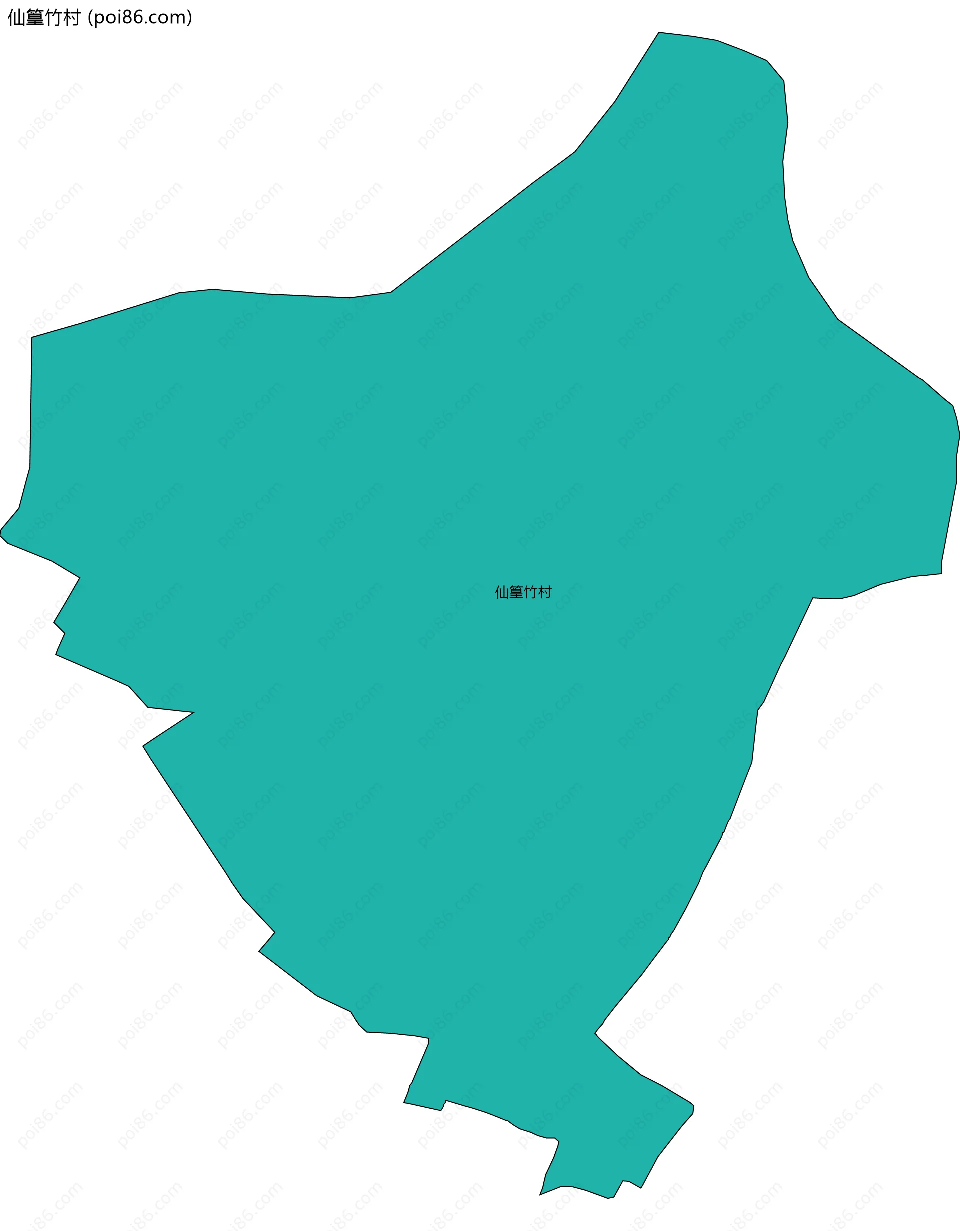 仙篁竹村边界地图