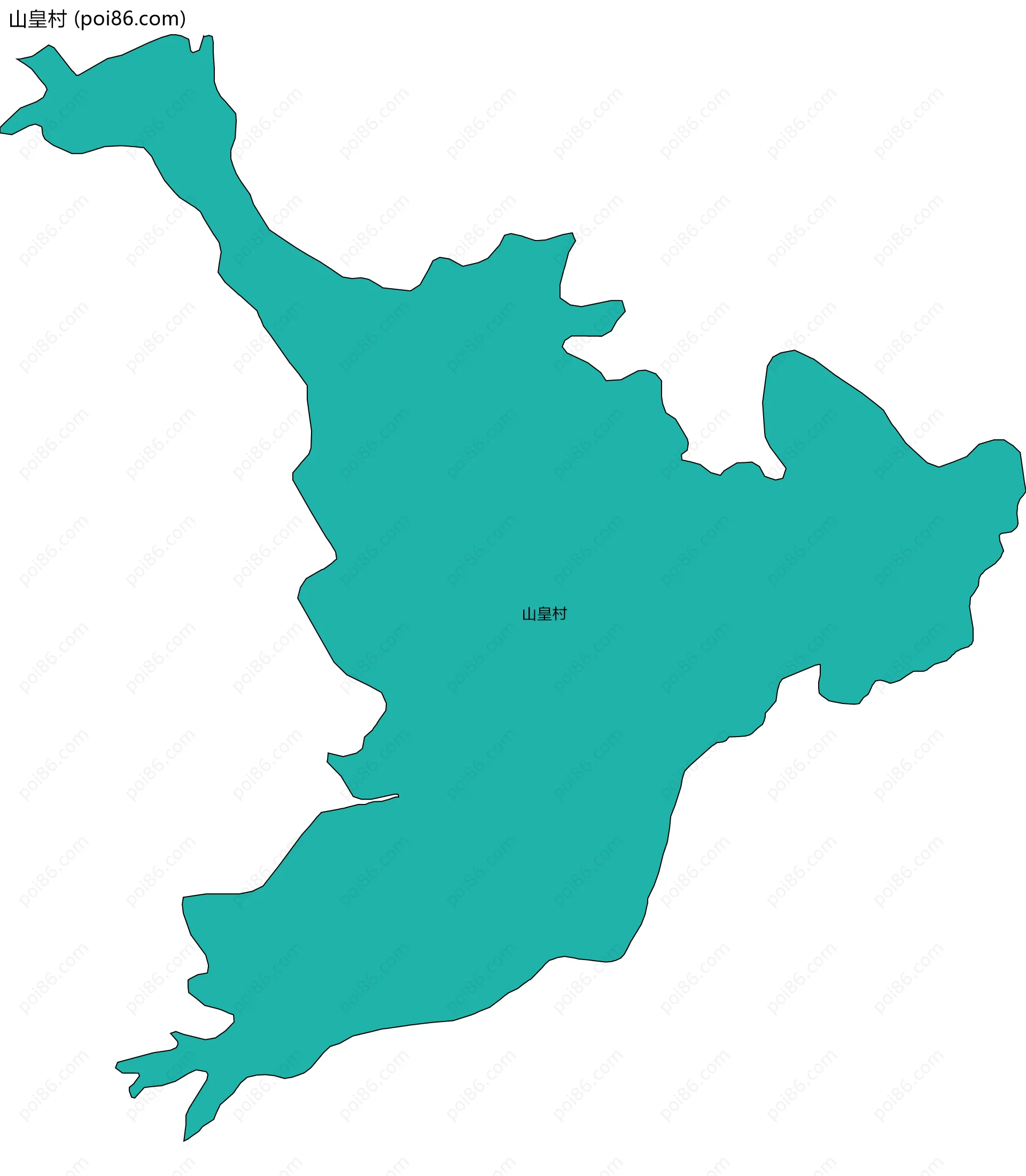 山皇村边界地图