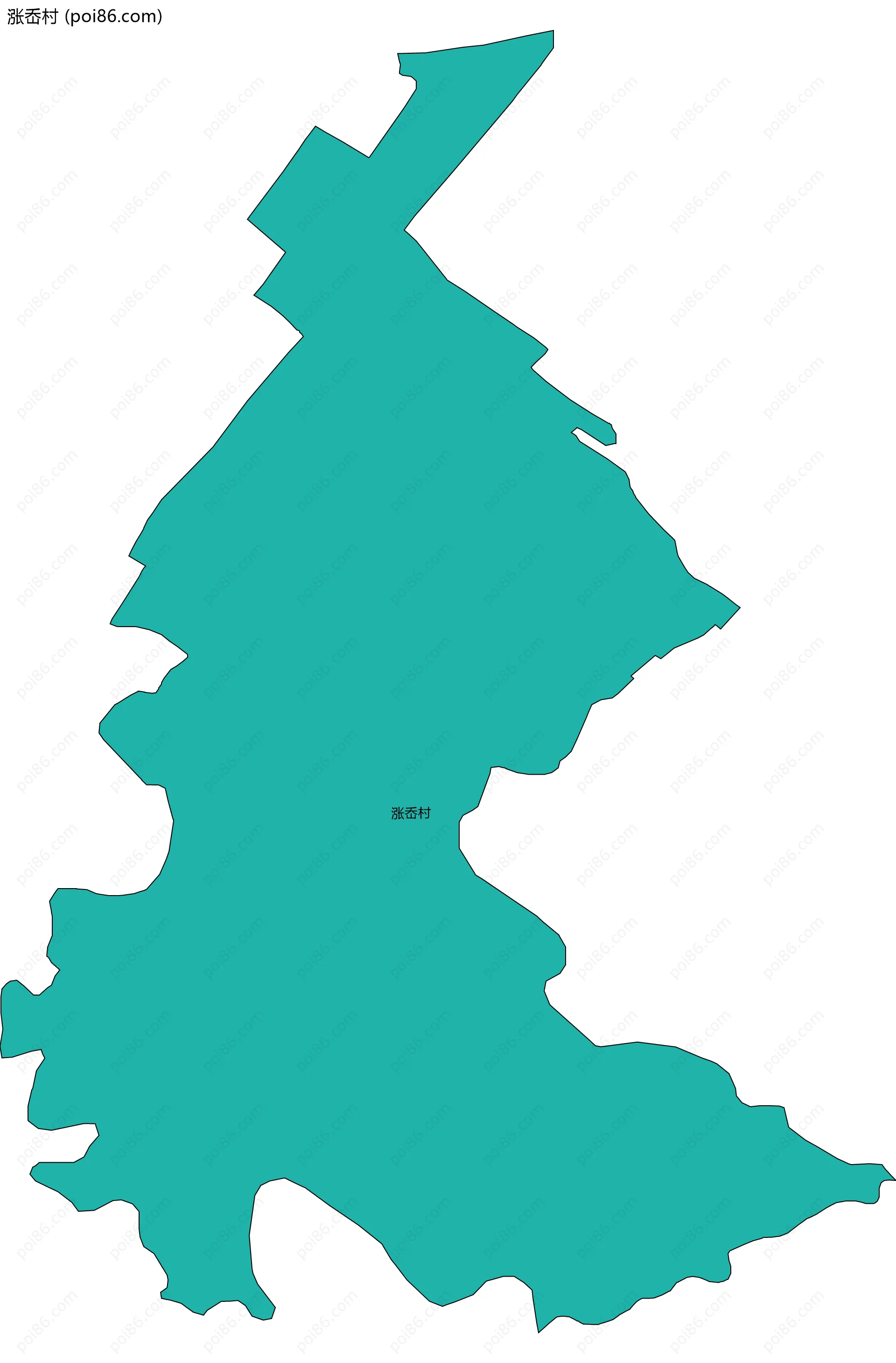 涨岙村边界地图