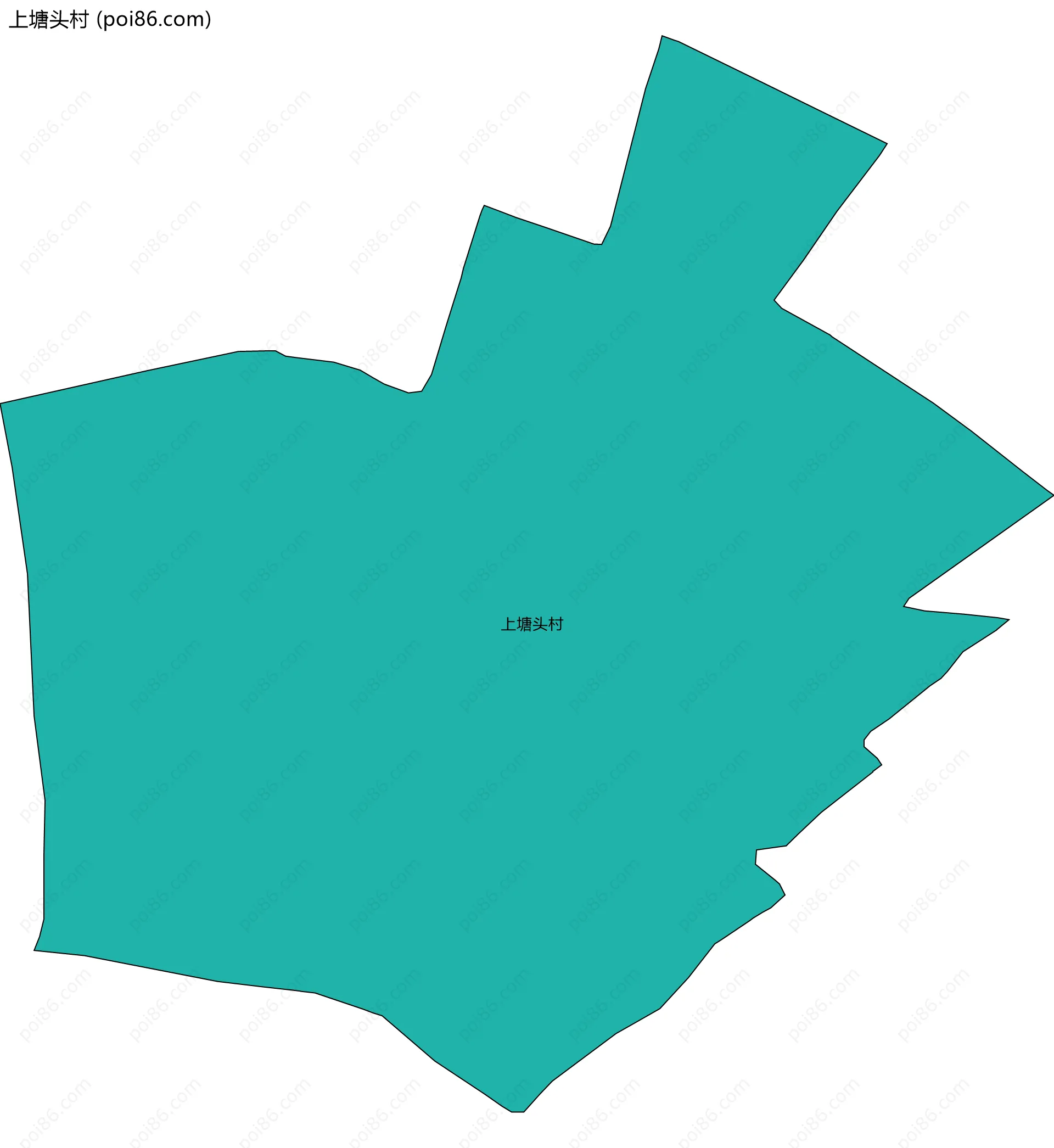 上塘头村边界地图