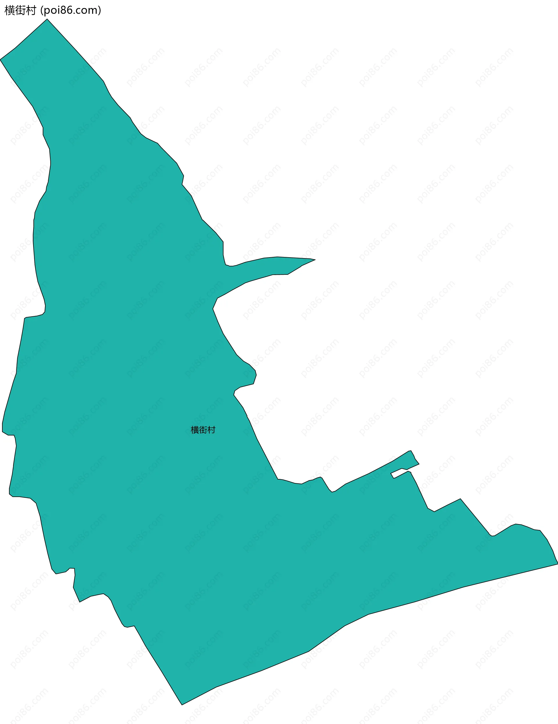 横街村边界地图