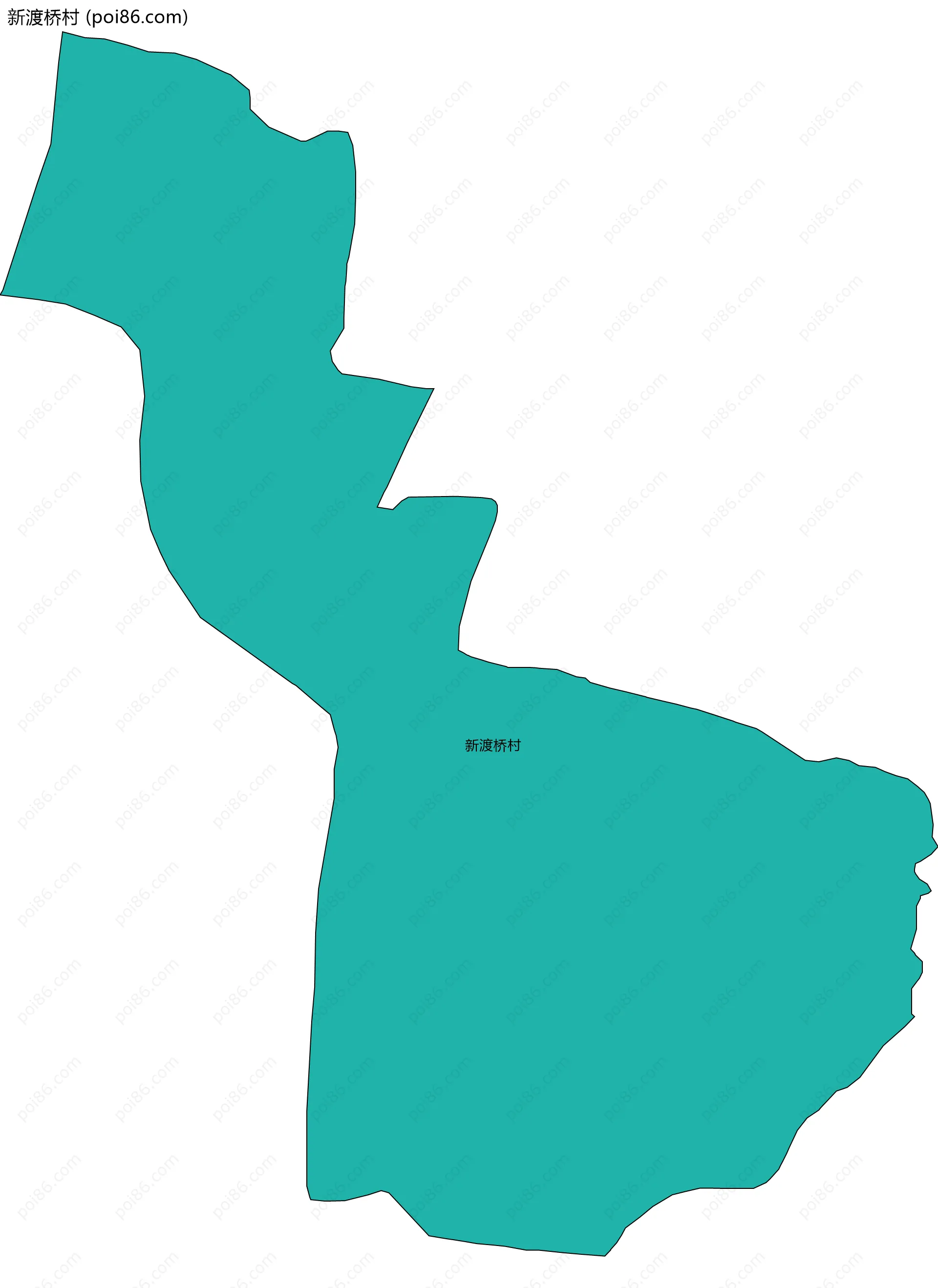 新渡桥村边界地图