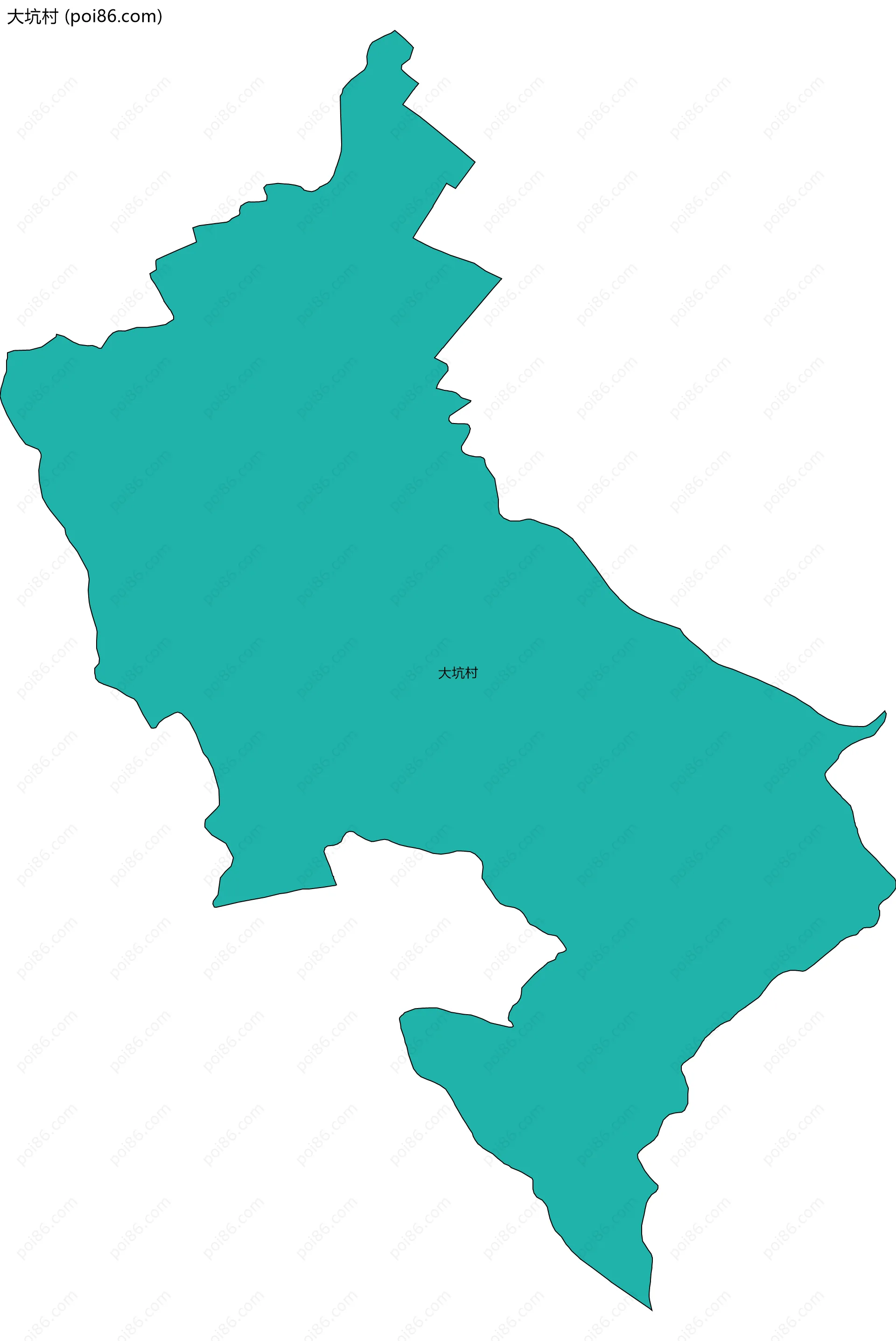 大坑村边界地图