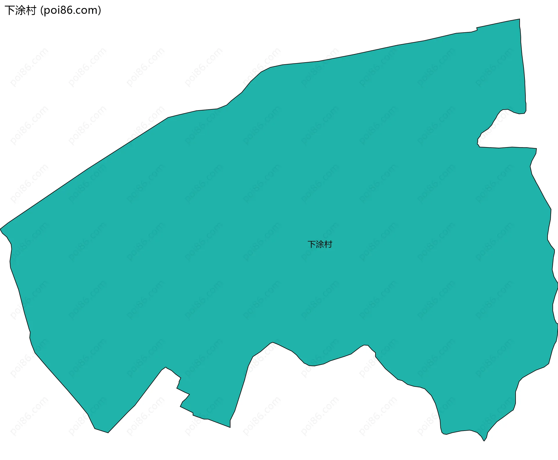 下涂村边界地图