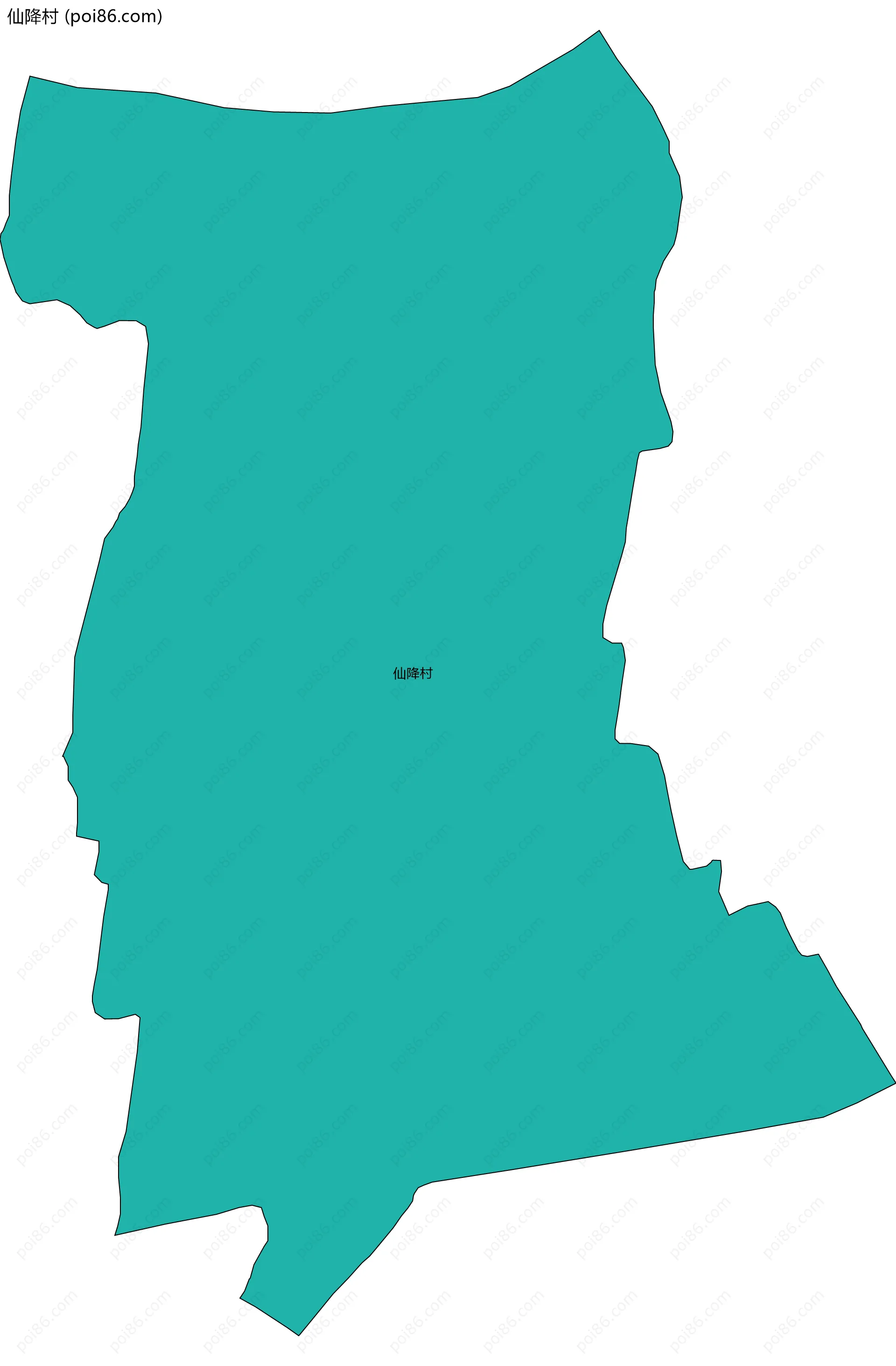 仙降村边界地图