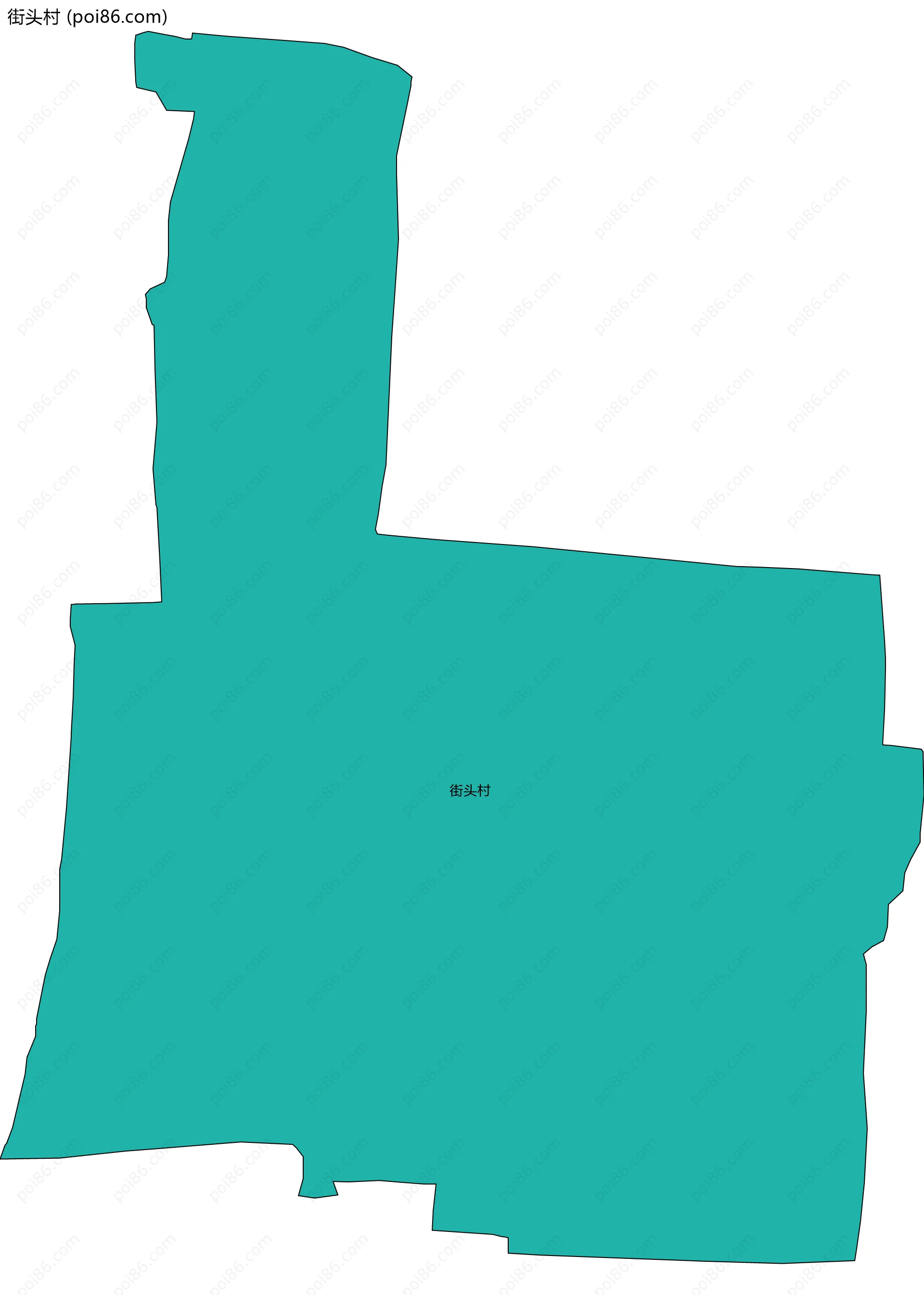 街头村边界地图