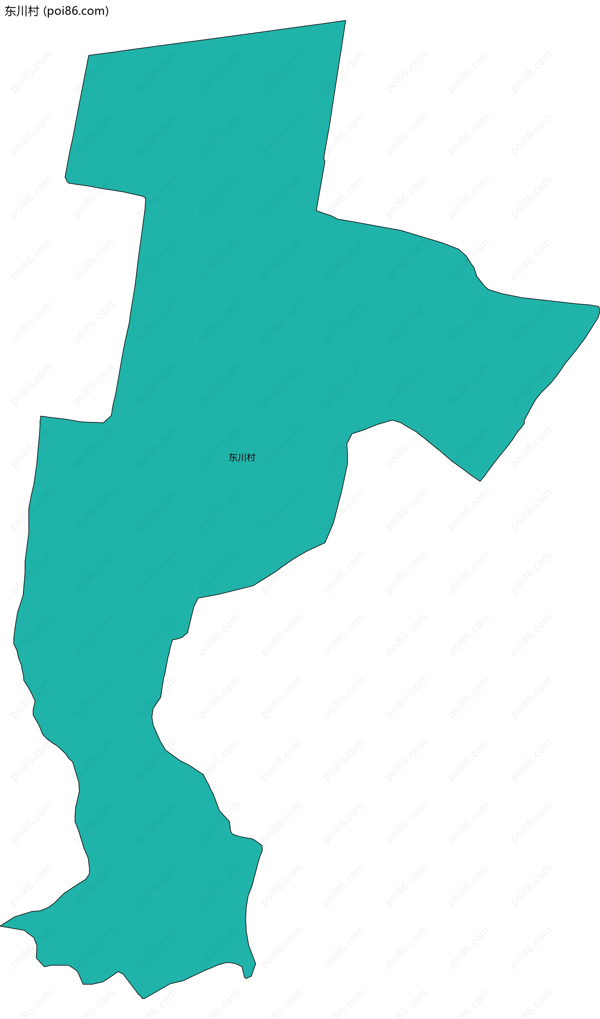 东川村边界地图