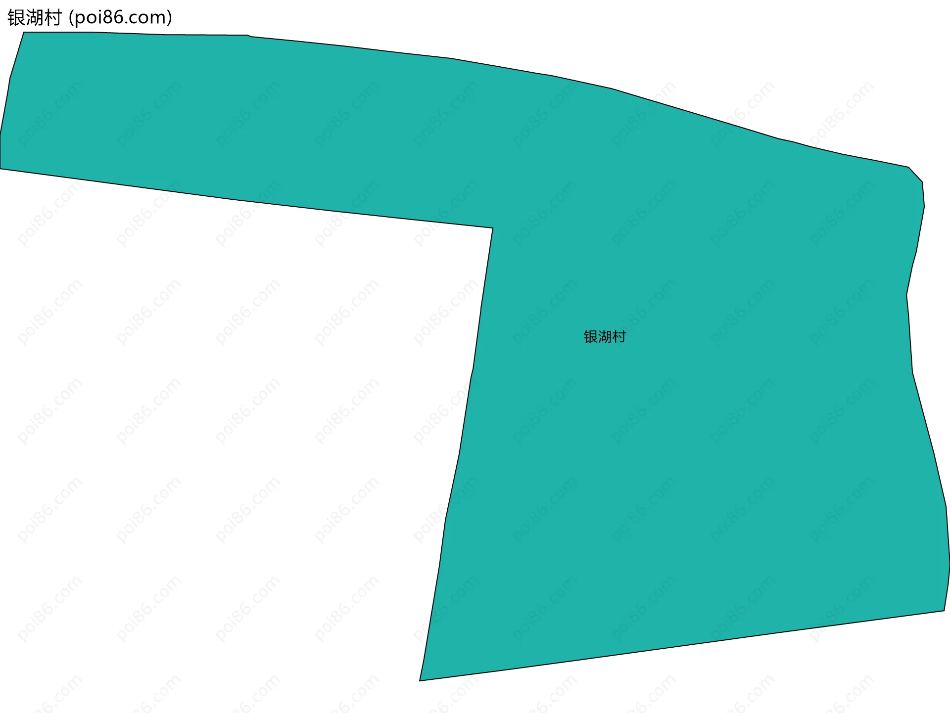 银湖村边界地图