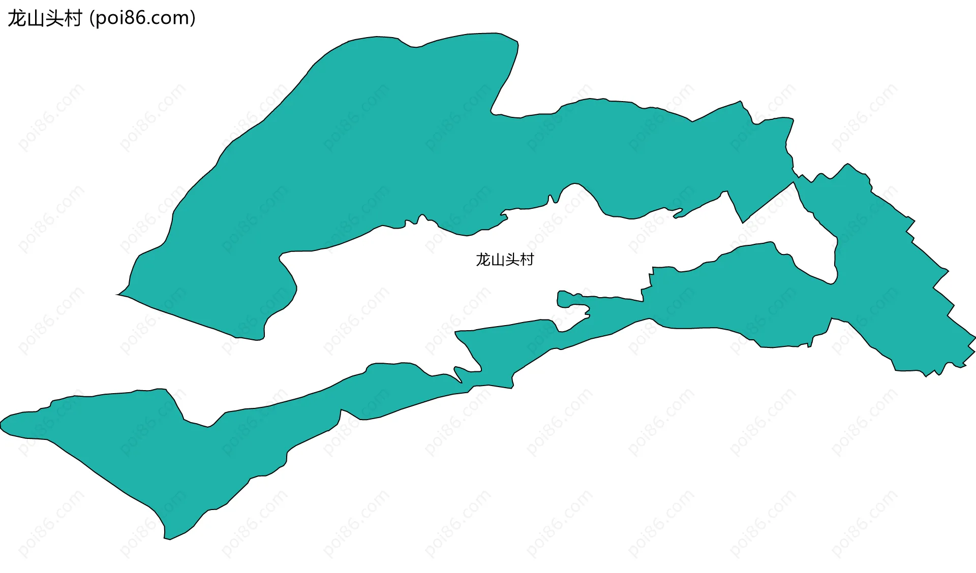 龙山头村边界地图