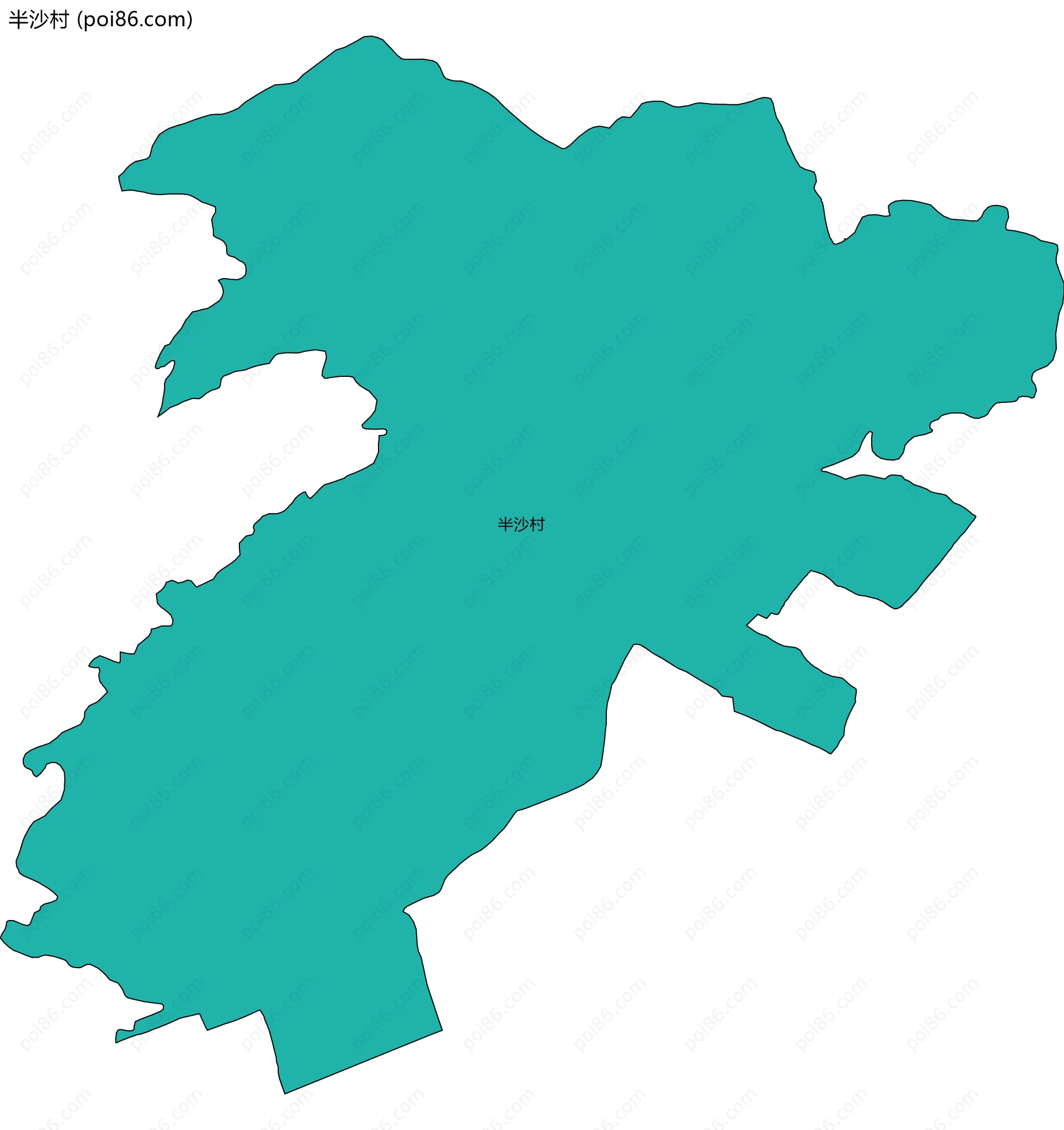 半沙村边界地图
