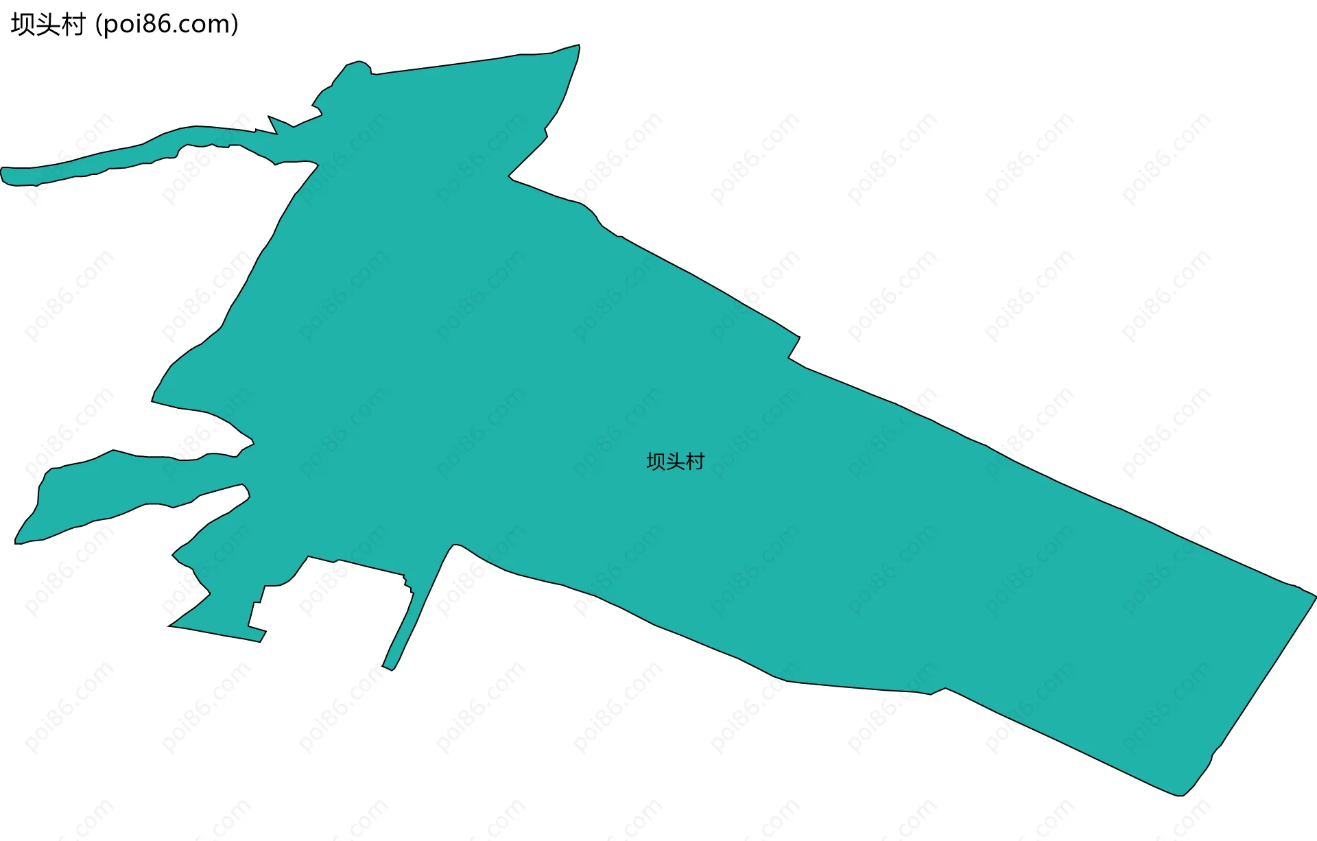 坝头村边界地图