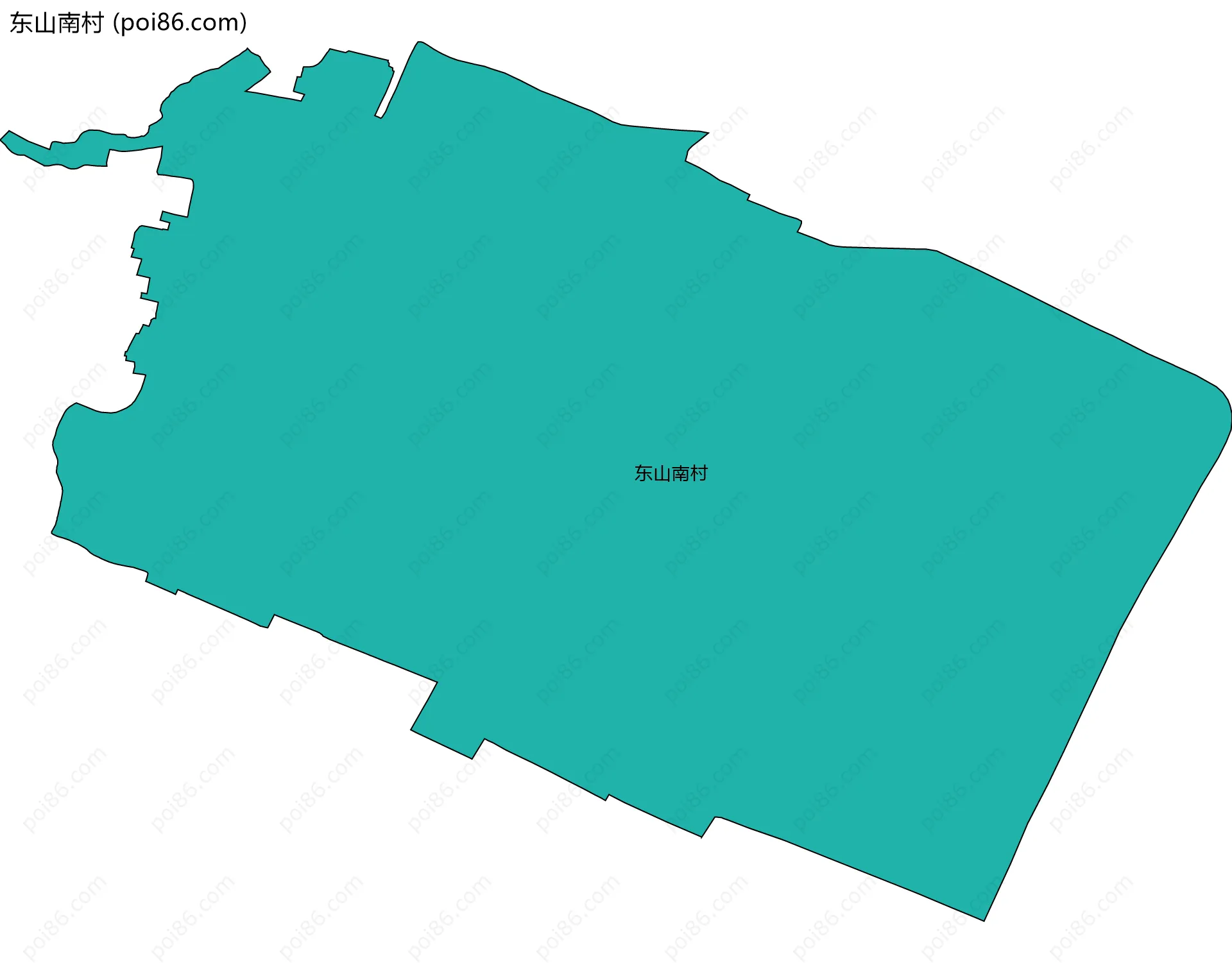 东山南村边界地图