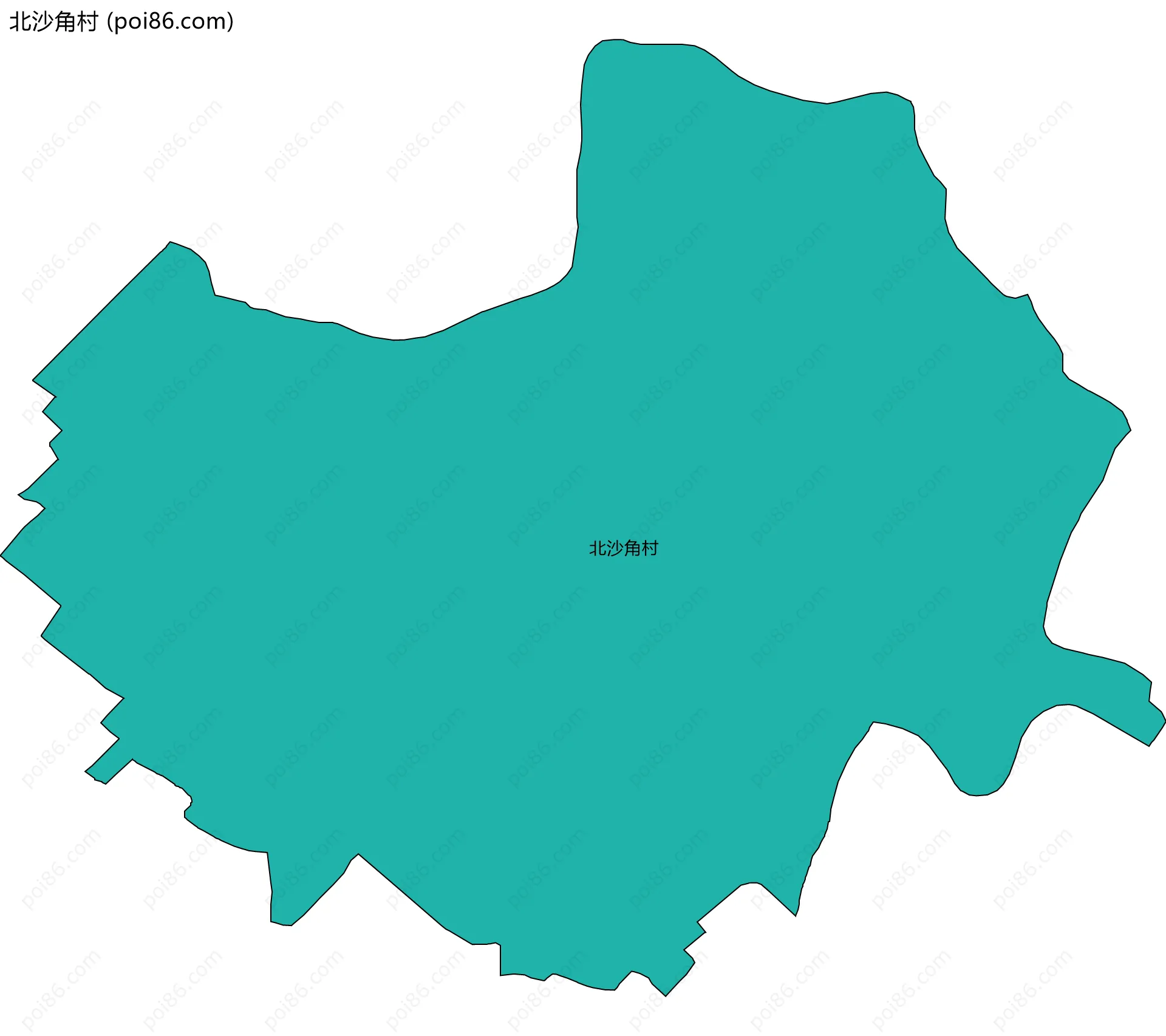 北沙角村边界地图
