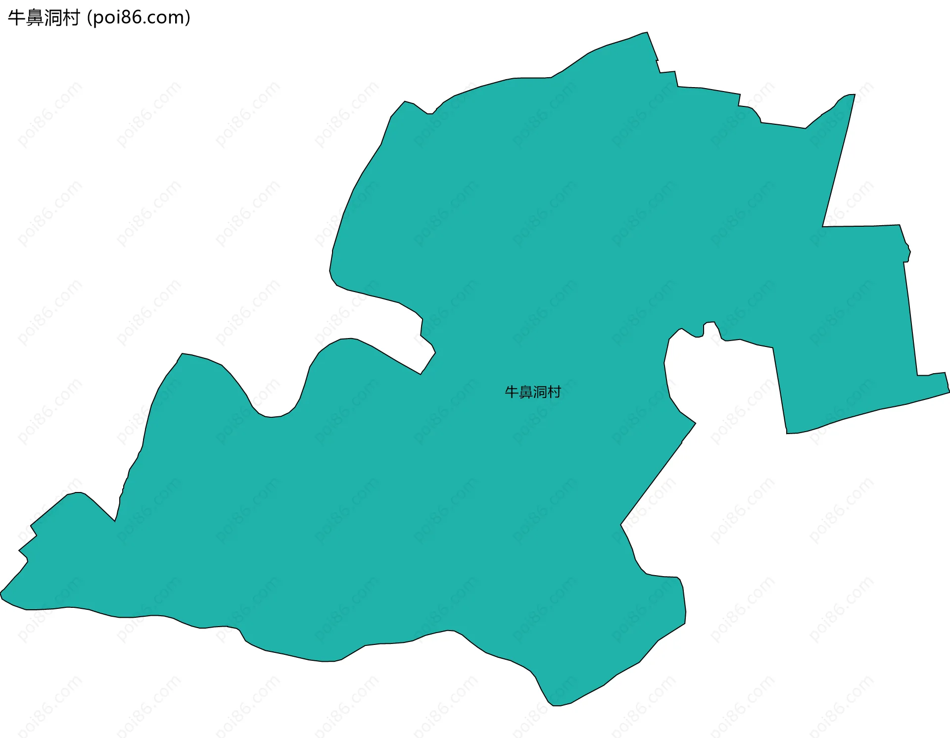 牛鼻洞村边界地图