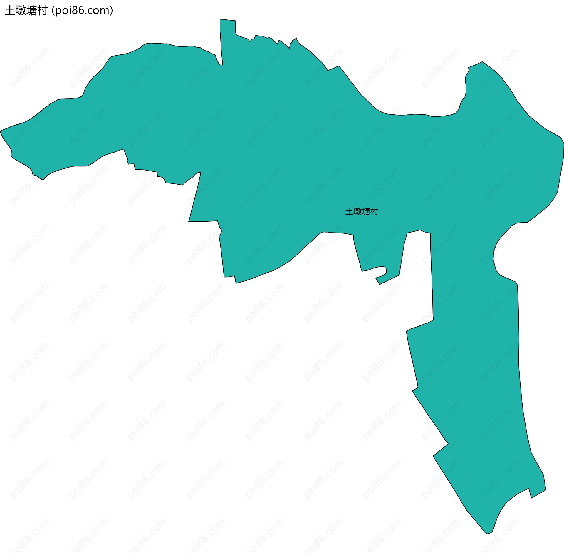 土墩塘村边界地图