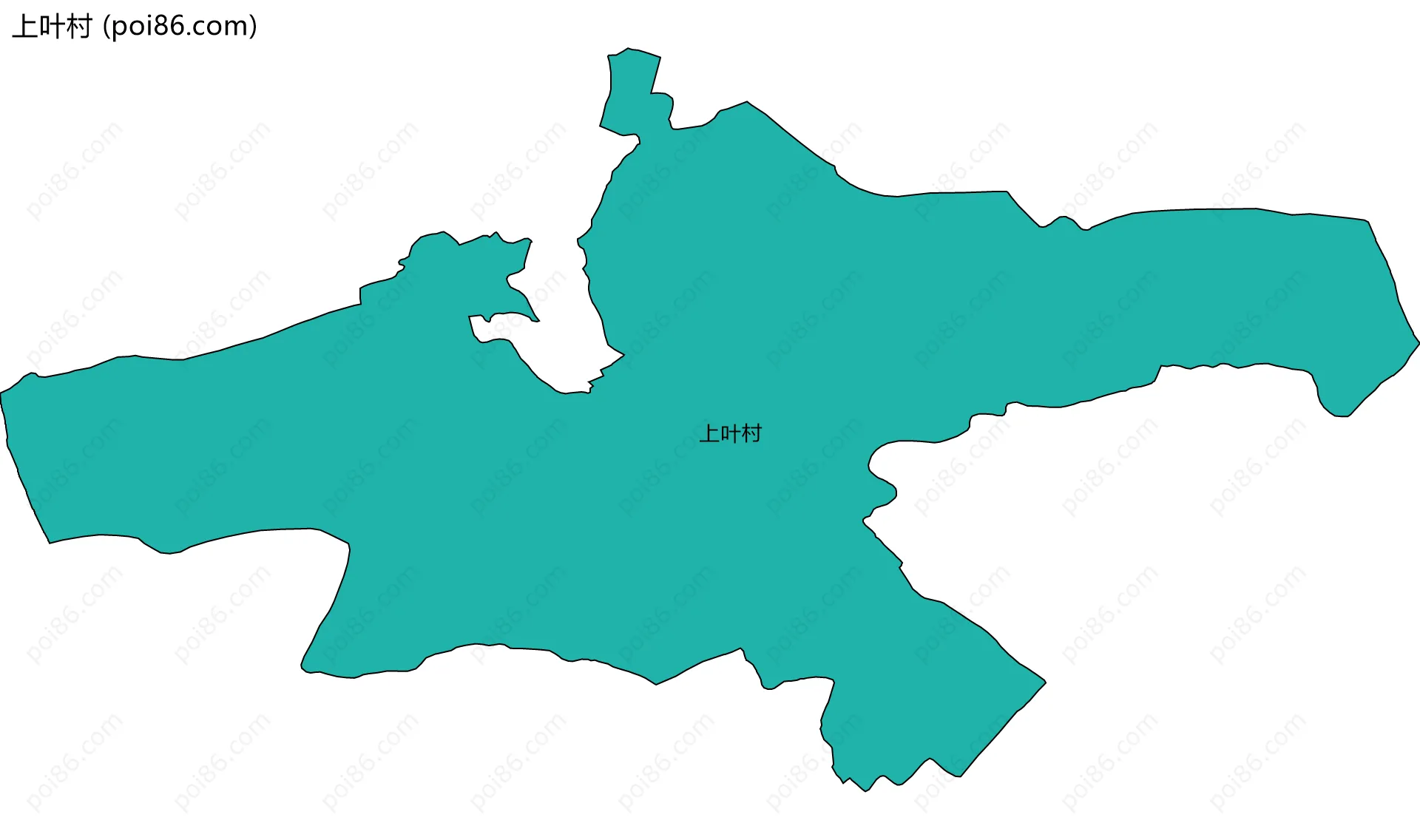 上叶村边界地图