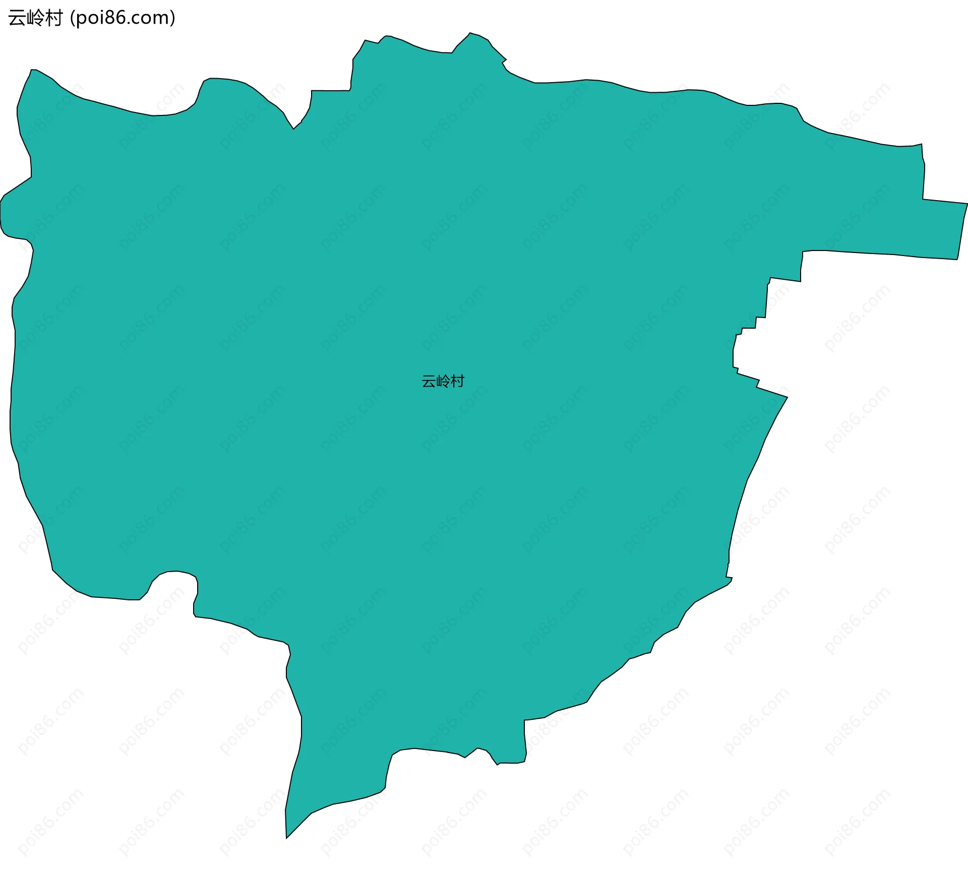 云岭村边界地图
