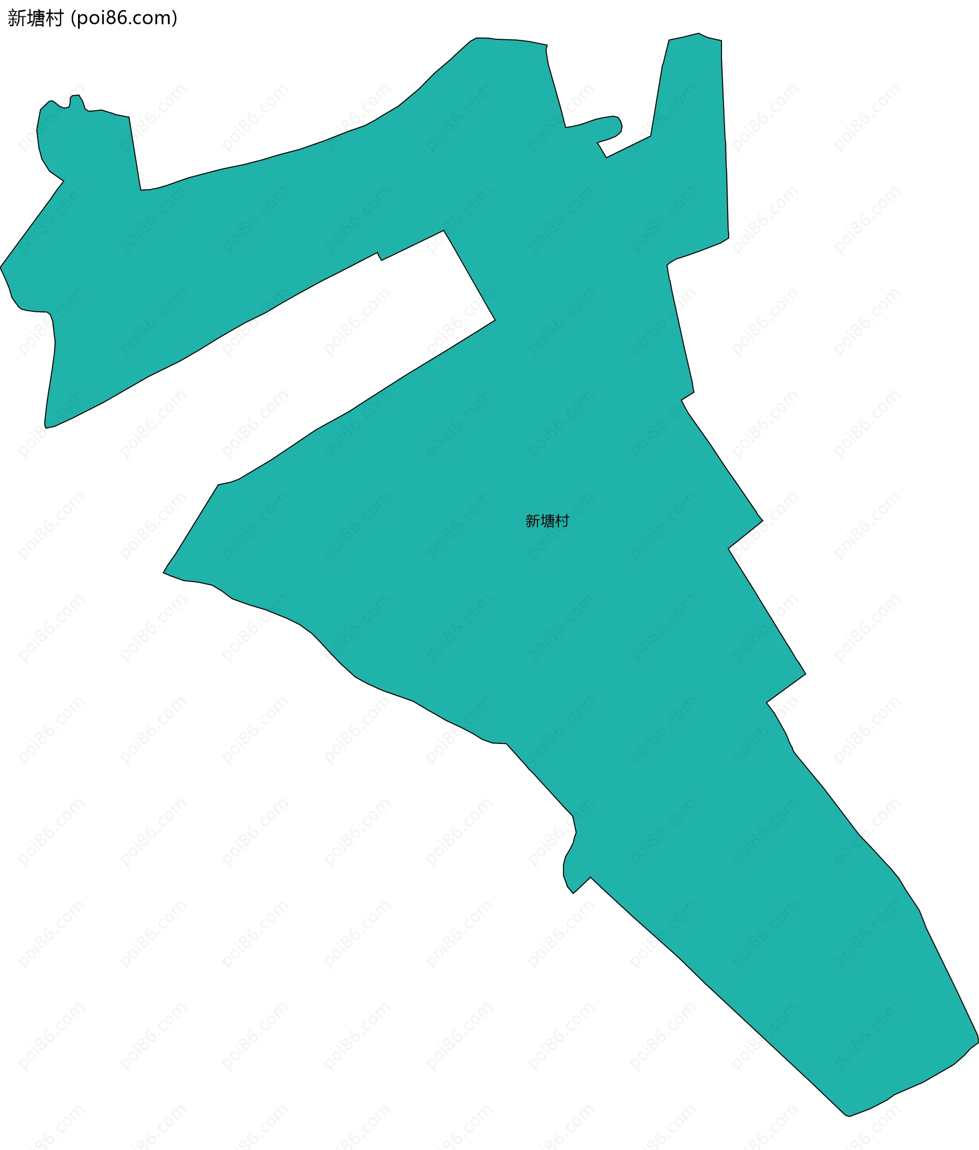 新塘村边界地图